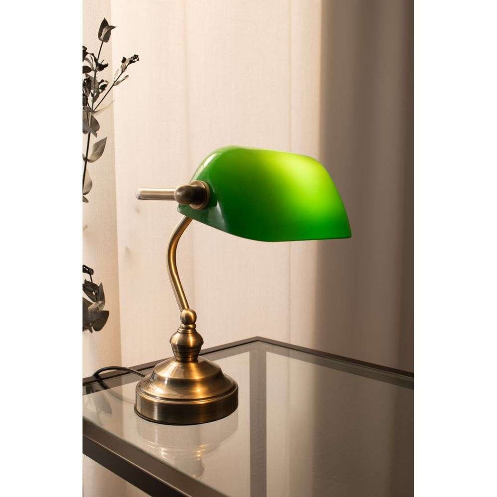 Bankers Stolová Lampa 25 cm Oxide/Green - Markslöjd