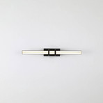 LED-Wandleuchte Parma, Stahl, Glas, IP44