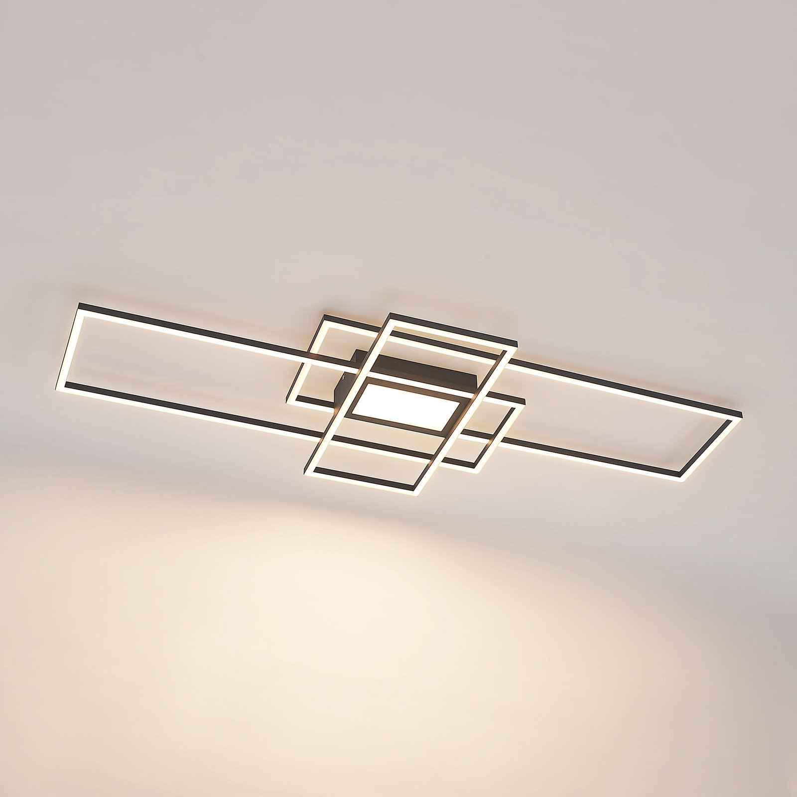 Lindby Caitlin LED ceiling light, anthracite