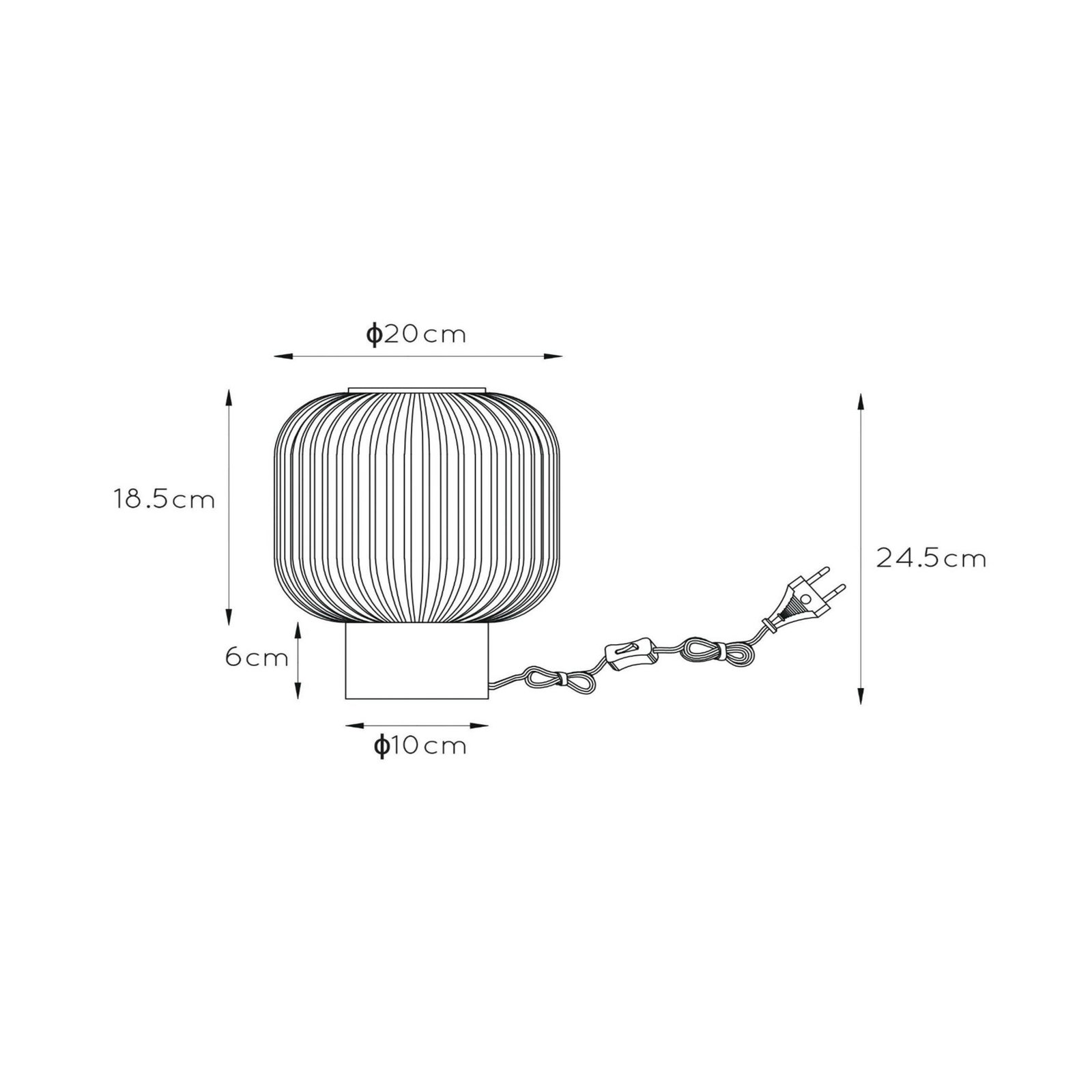 Lampe à poser en verre Maloto, vert/or, Ø 20 cm, E27