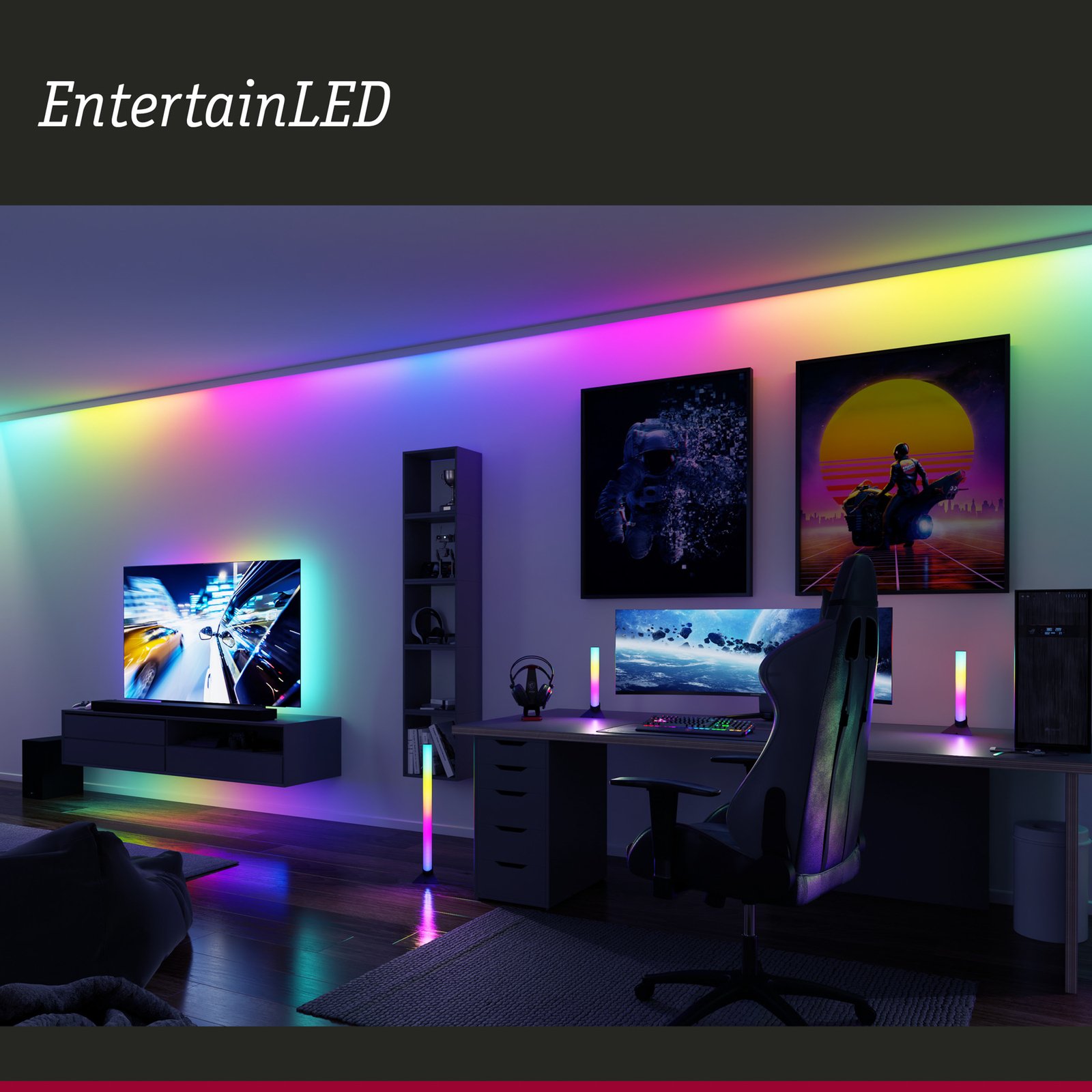 Paulmann EntertainLED LED-Strip RGB Set de TV de 55 pulgadas