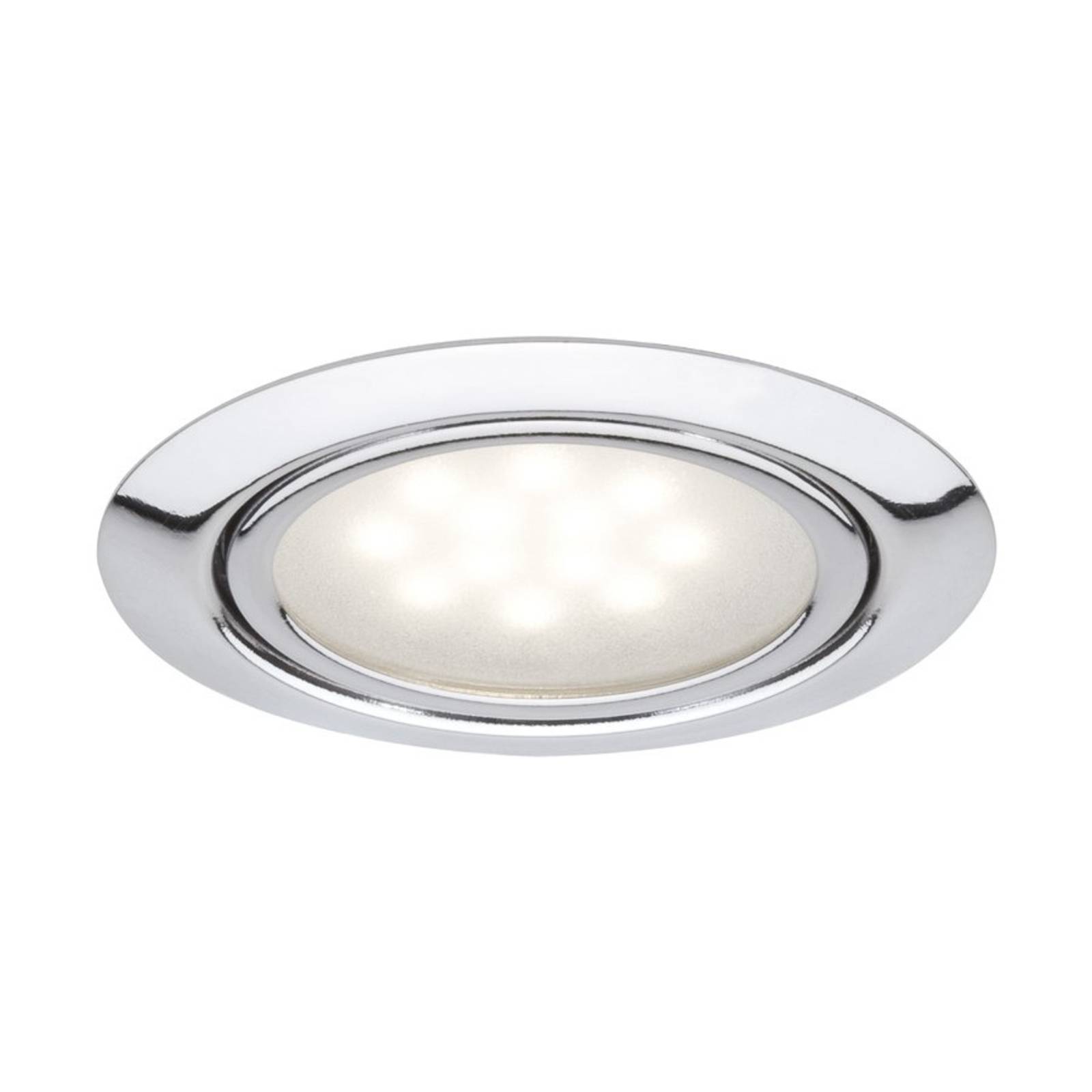 Paulmann Licht Paulmann No. 99814 Möbeleinbauleuchten-Set Micro Line LED Chrom, 3er Set