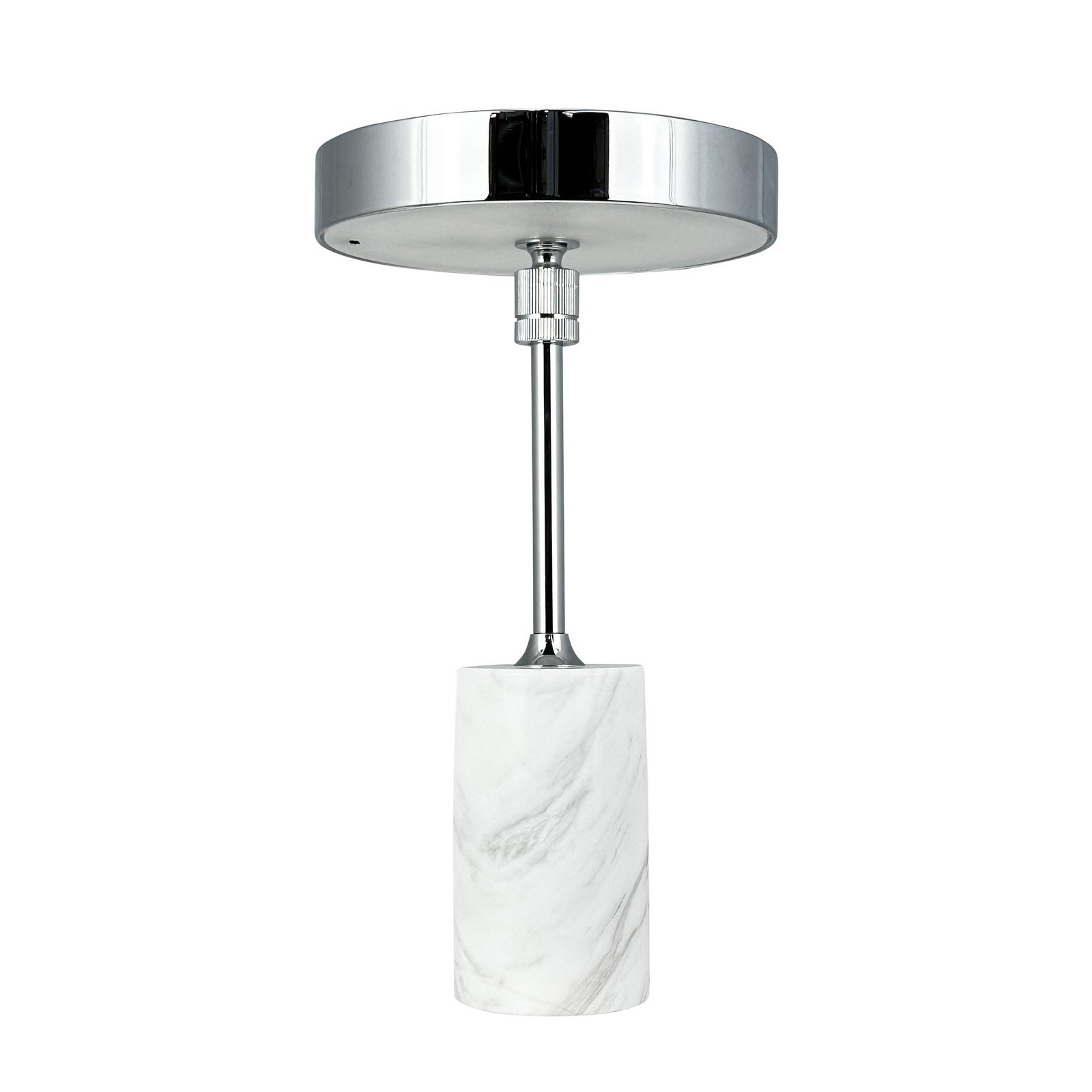 Dyberg Larsen Lampada LED da tavolo a batteria Starlight, cromo/bianco