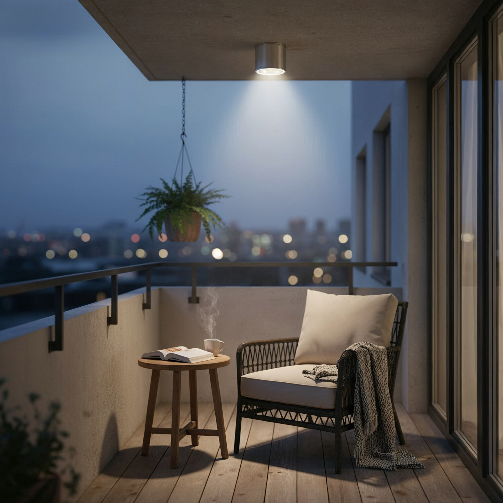 Ideal Lux Φωτιστικό οροφής Gun, γκρι αλουμίνιο, IP44, GU10