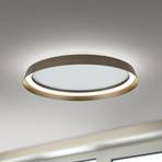 LED-Deckenlampe Manta, Ø 45 cm, alu/bronze, Alu, up/down