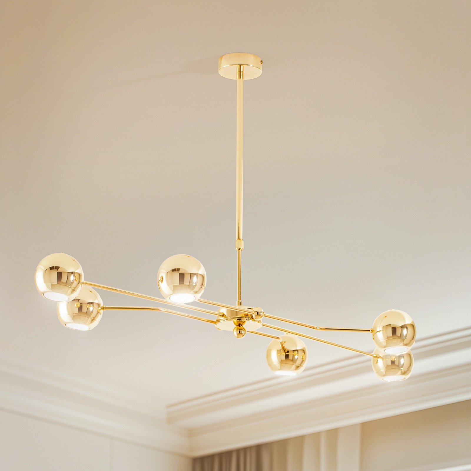 Jupiter Lampă suspendată Tiana auriu metal 6 becuri GU10 - Camera de zi / sufragerie - Modern