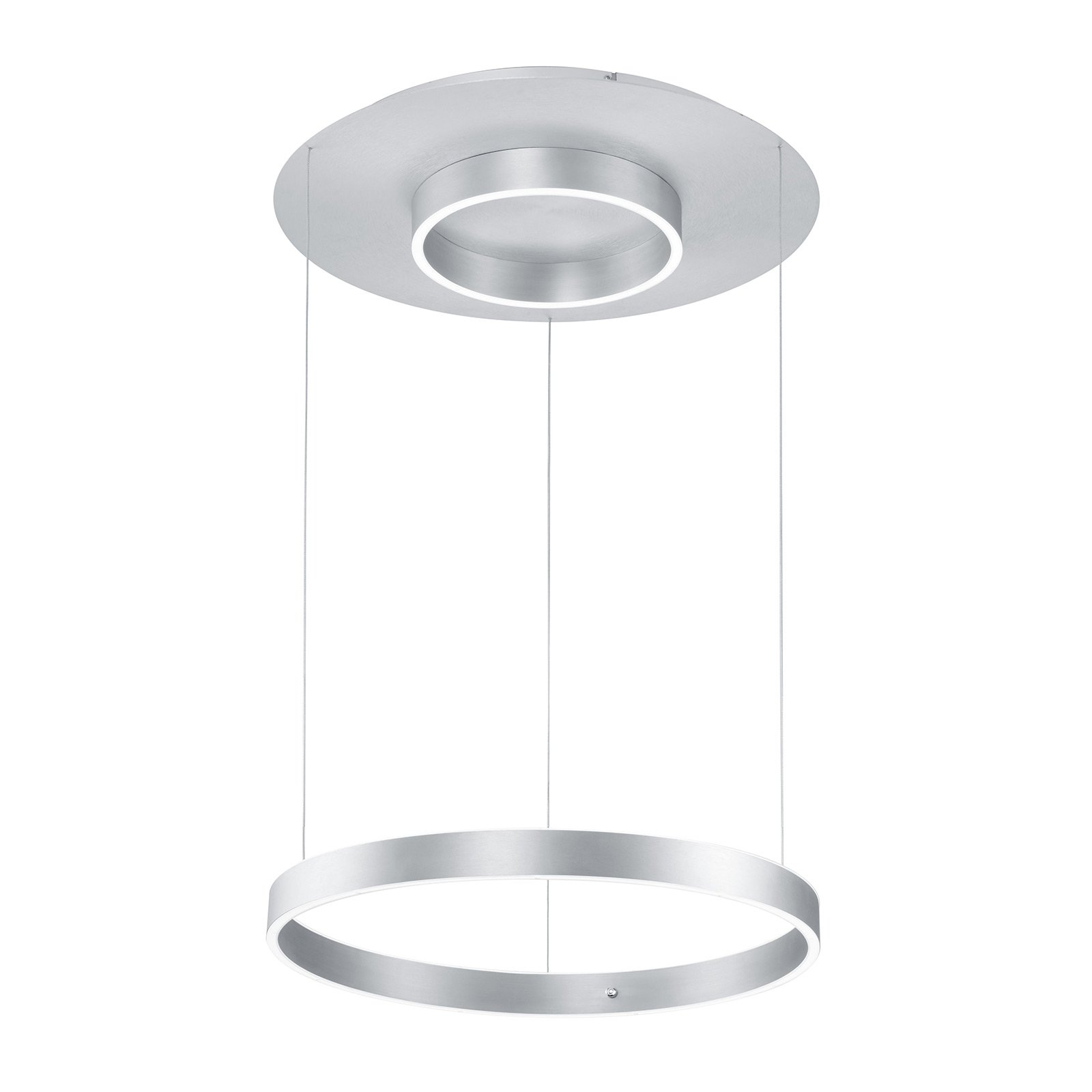 B-Leuchten Delta LED pendant light 60 cm aluminium, for Living / Dining Room, aluminium, 80 W, energy efficiency: A+
