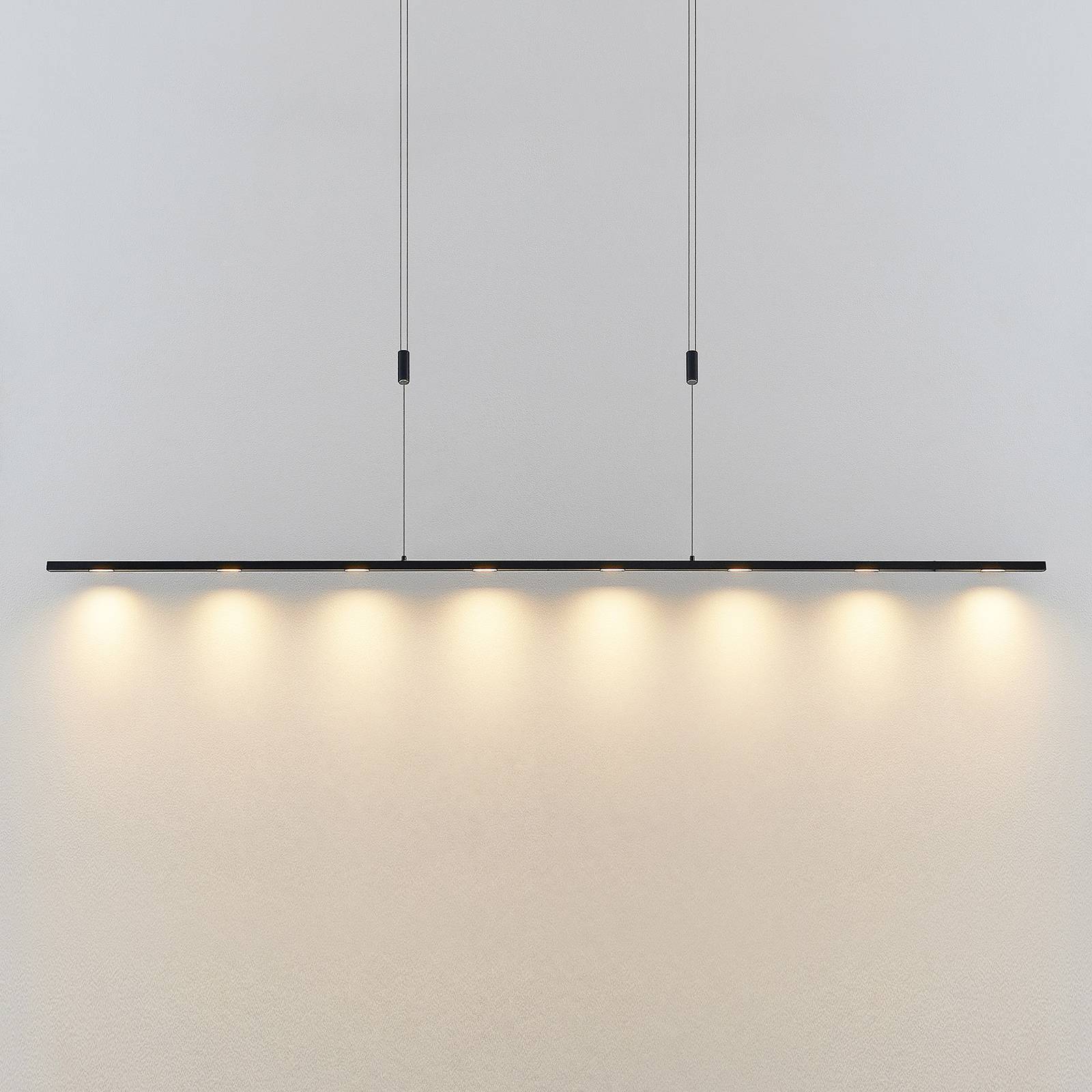 Lucande Stakato LED-hänglampa 8 lampor 180 cm