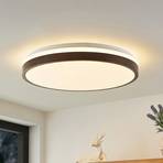 Lindby Hudsona LED ceiling light, brown
