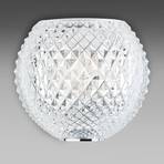 Patterned Diamond and Swirl crystal wall light