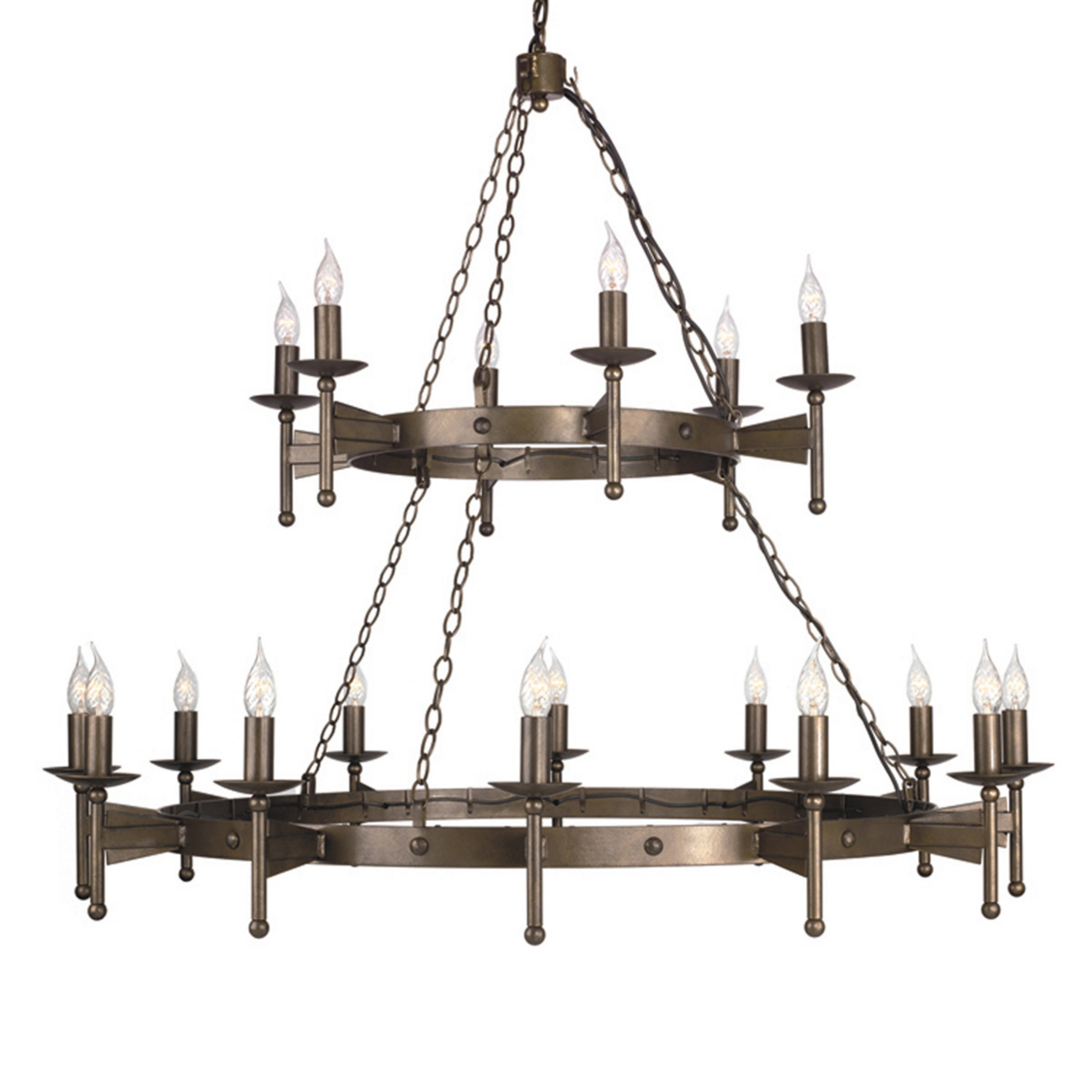Araña medieval CROMWELL 18 luces