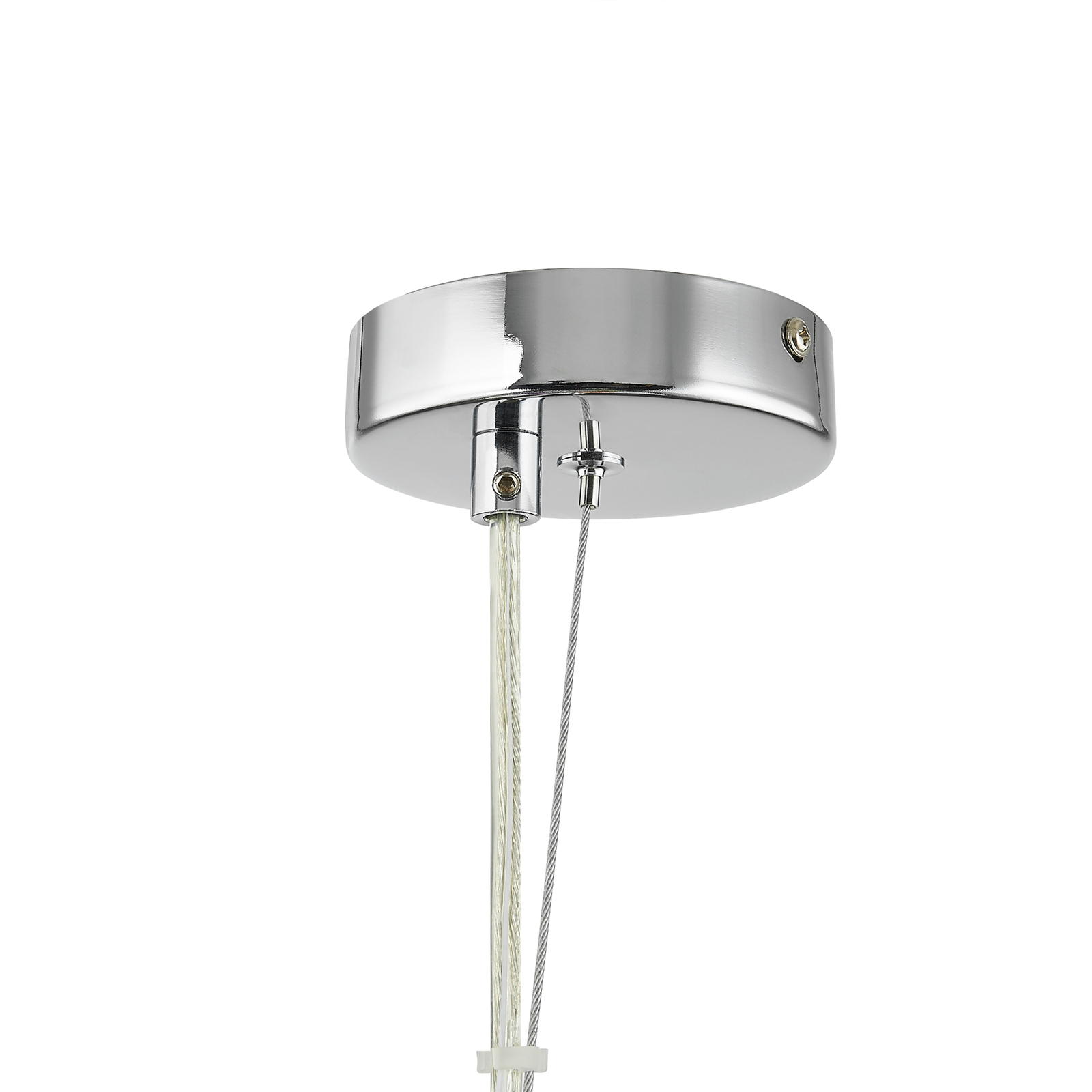 Lucande Hängeleuchte Diborah, Ø 50 cm, bunt, Glas, G9