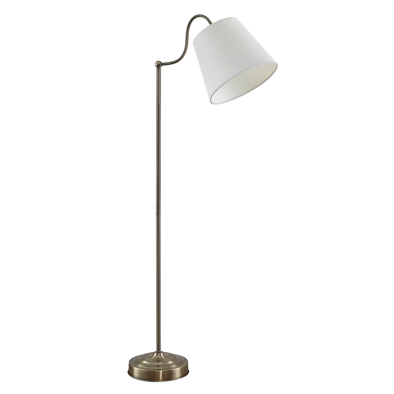 Lindby Christer Stehleuchte, messing, creme 150 cm