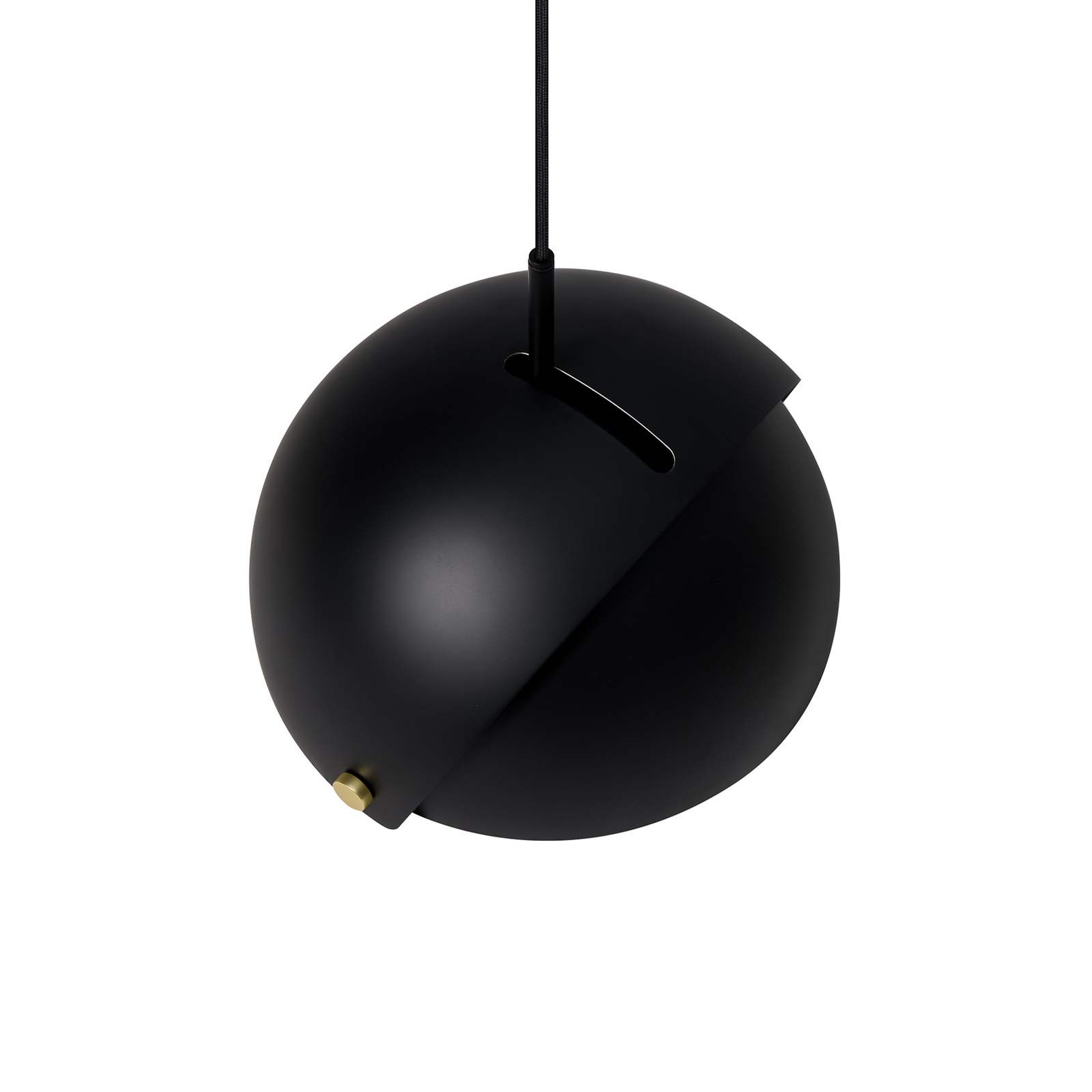 "Align" pakabinamas šviestuvas su judančiu gaubtu, juodas