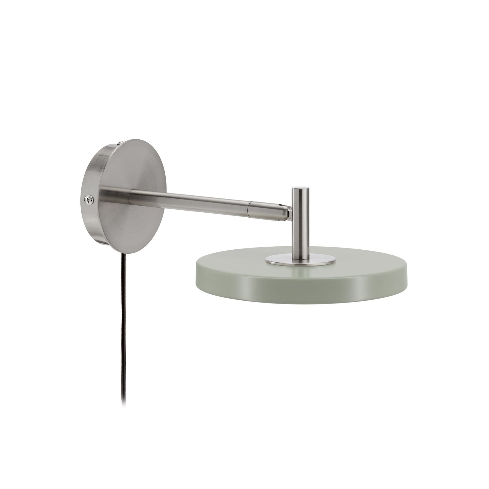 Asteria Short LED-Wandlampe, olivgrün, Stahl Stecker - UMAGE