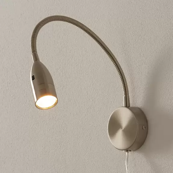 Lampenwelt LED-Wandlampe Sten Gestensteuerung Wandhalter rund