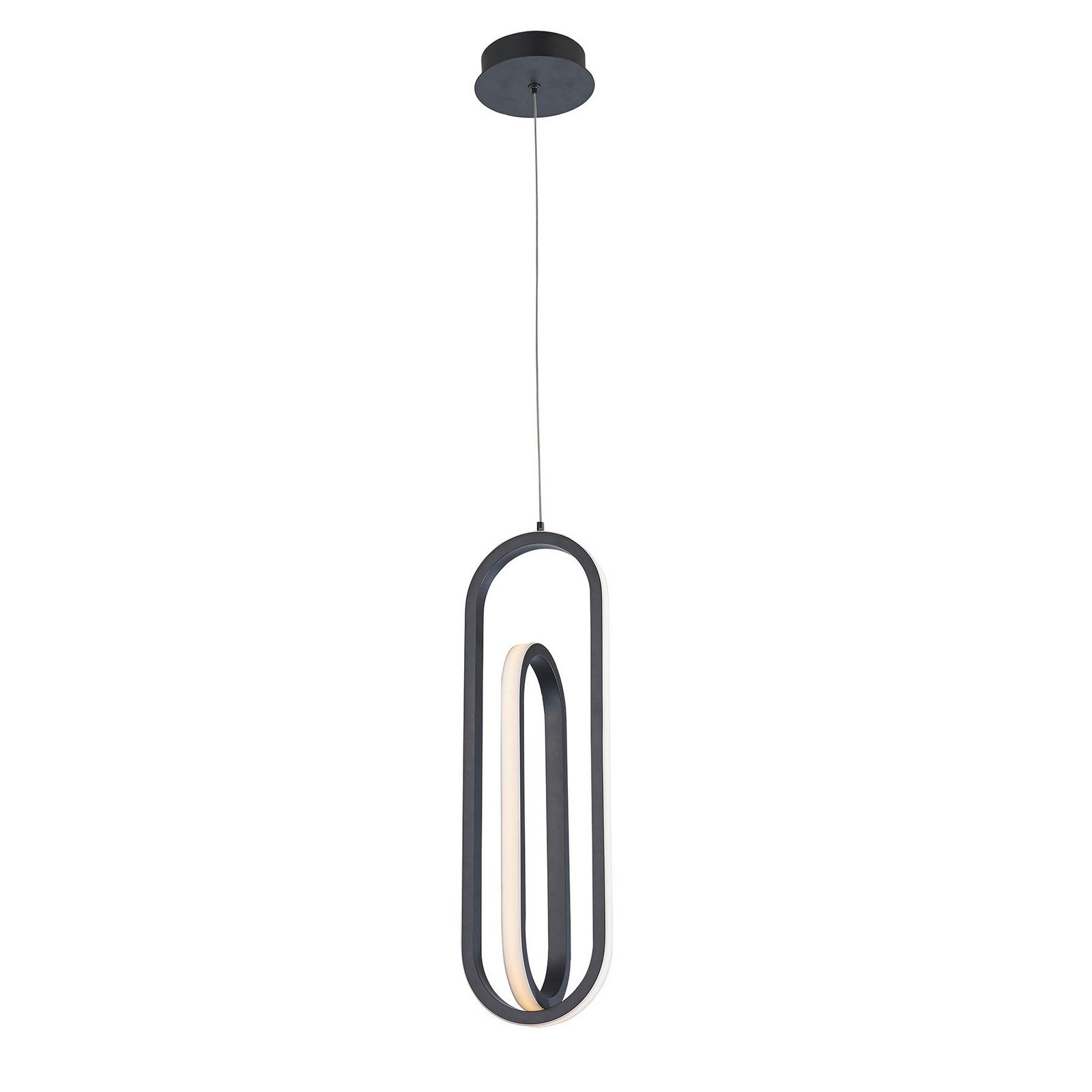 LED hanglamp DENMARK, matzwart, Ø 21 cm, metaal