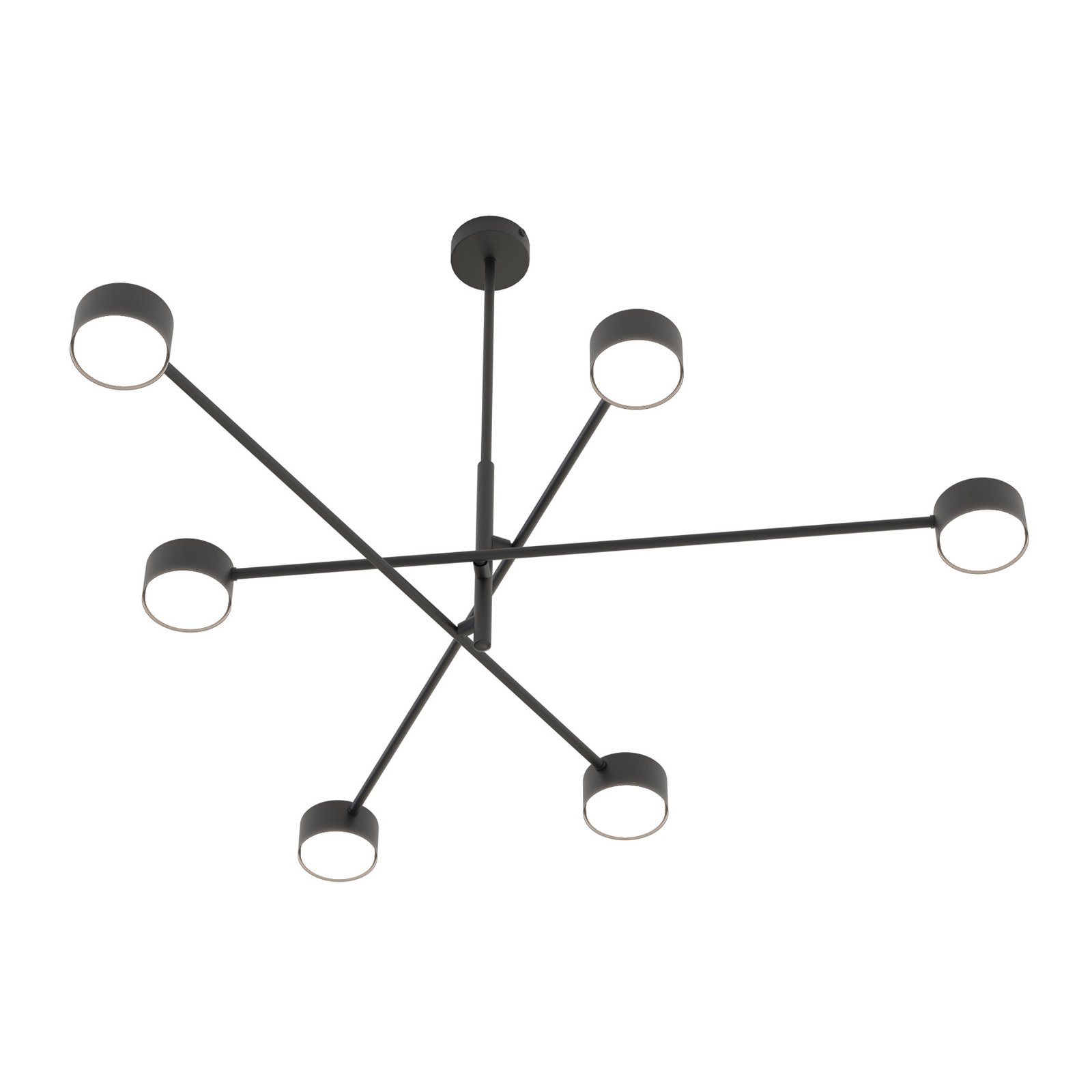Pendellampe Natsu, Länge 84 cm, Metall, 6-flg.
