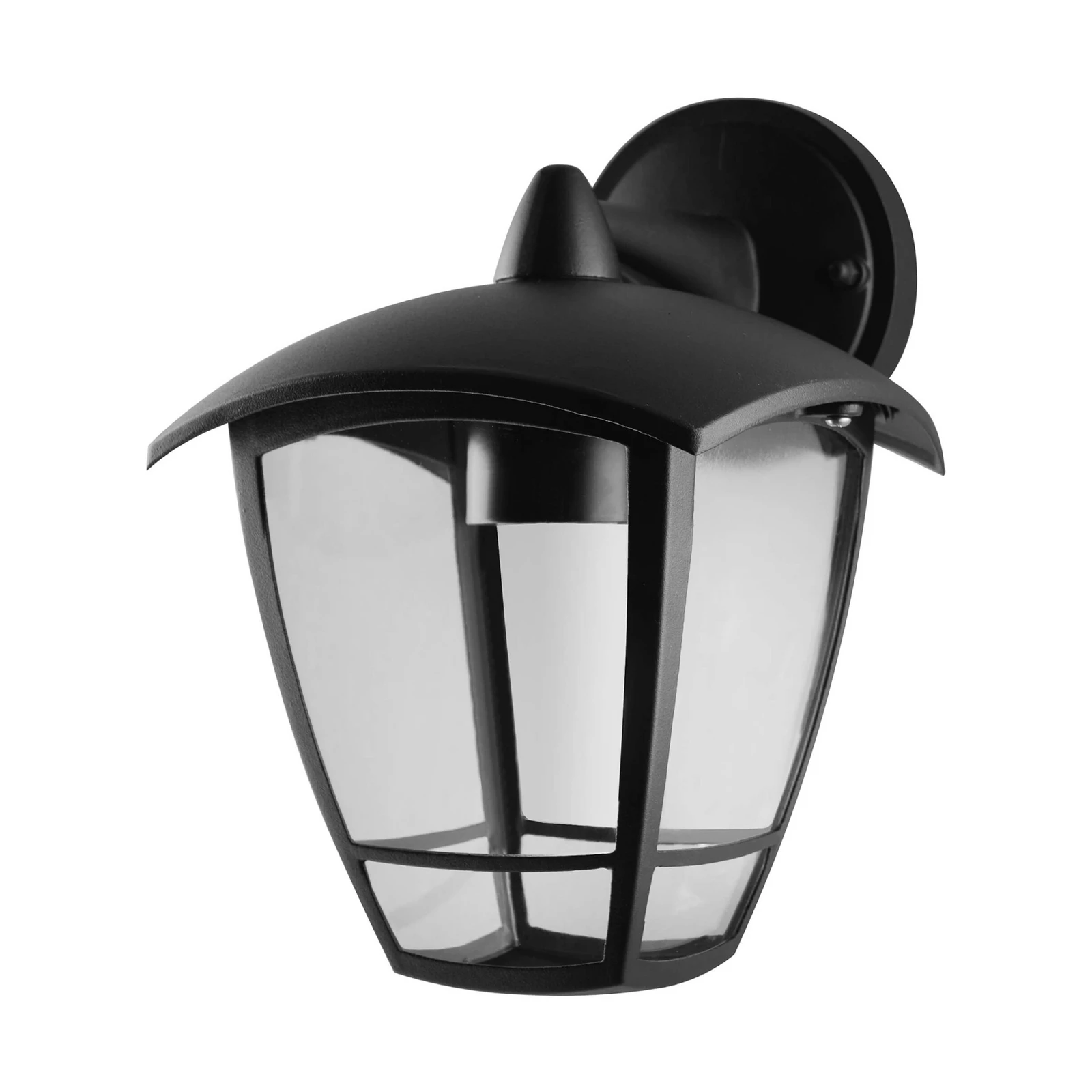 SEGULA Utomhusvägglampa Antique down, svart, aluminium, E27