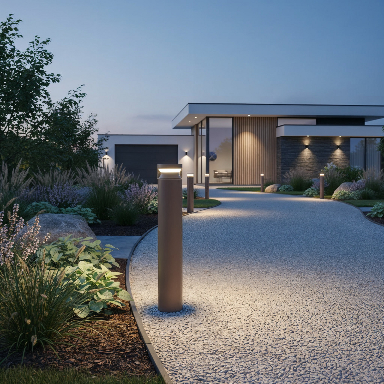 Ideal Lux LED осветление за пътеки Boeing, височина 70 cm, кафе