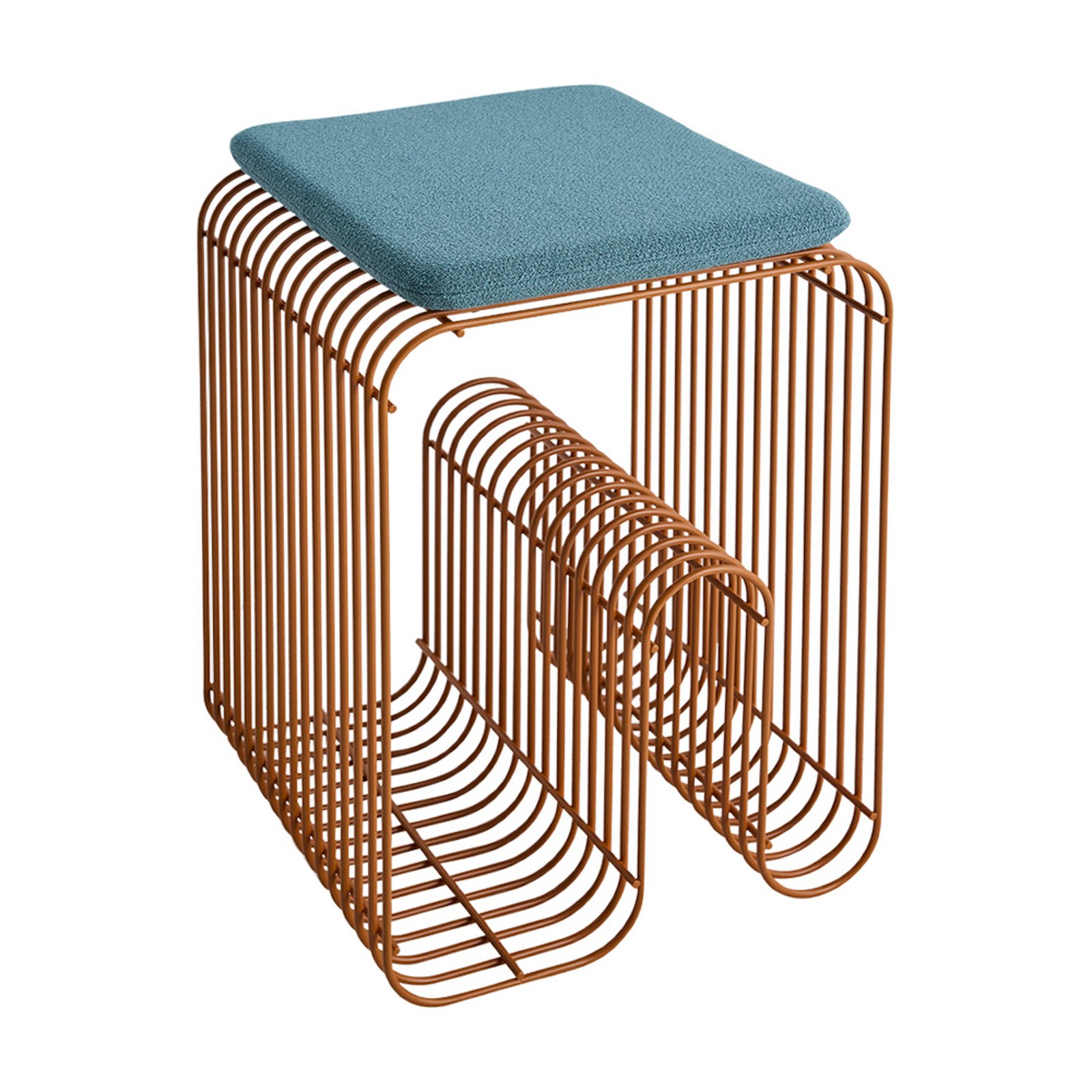 Kruk Curva, amber, staal, 32 cm lang - AYTM