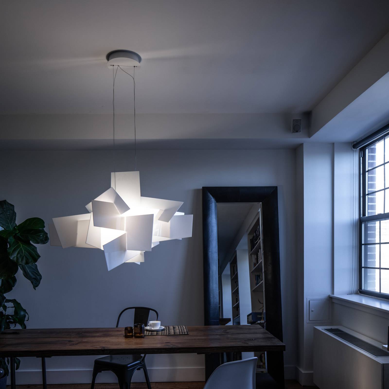 Lampa wisząca LED Foscarini Big Bang, biała, Ø 96 cm