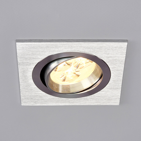Tjark - hoekige LED-inbouwspot van aluminium