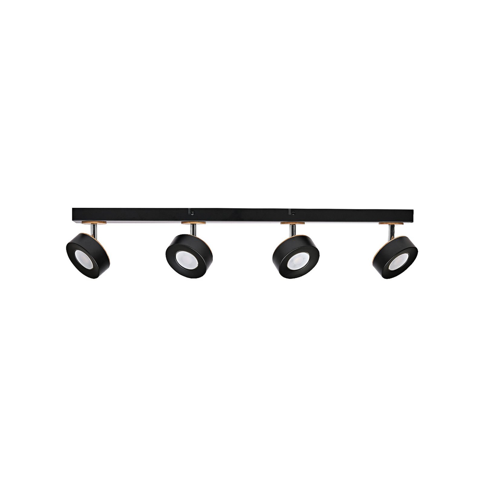 Faretto da soffitto LED OSRAM PLUTO, nero, 4 faretti, 3.000 K