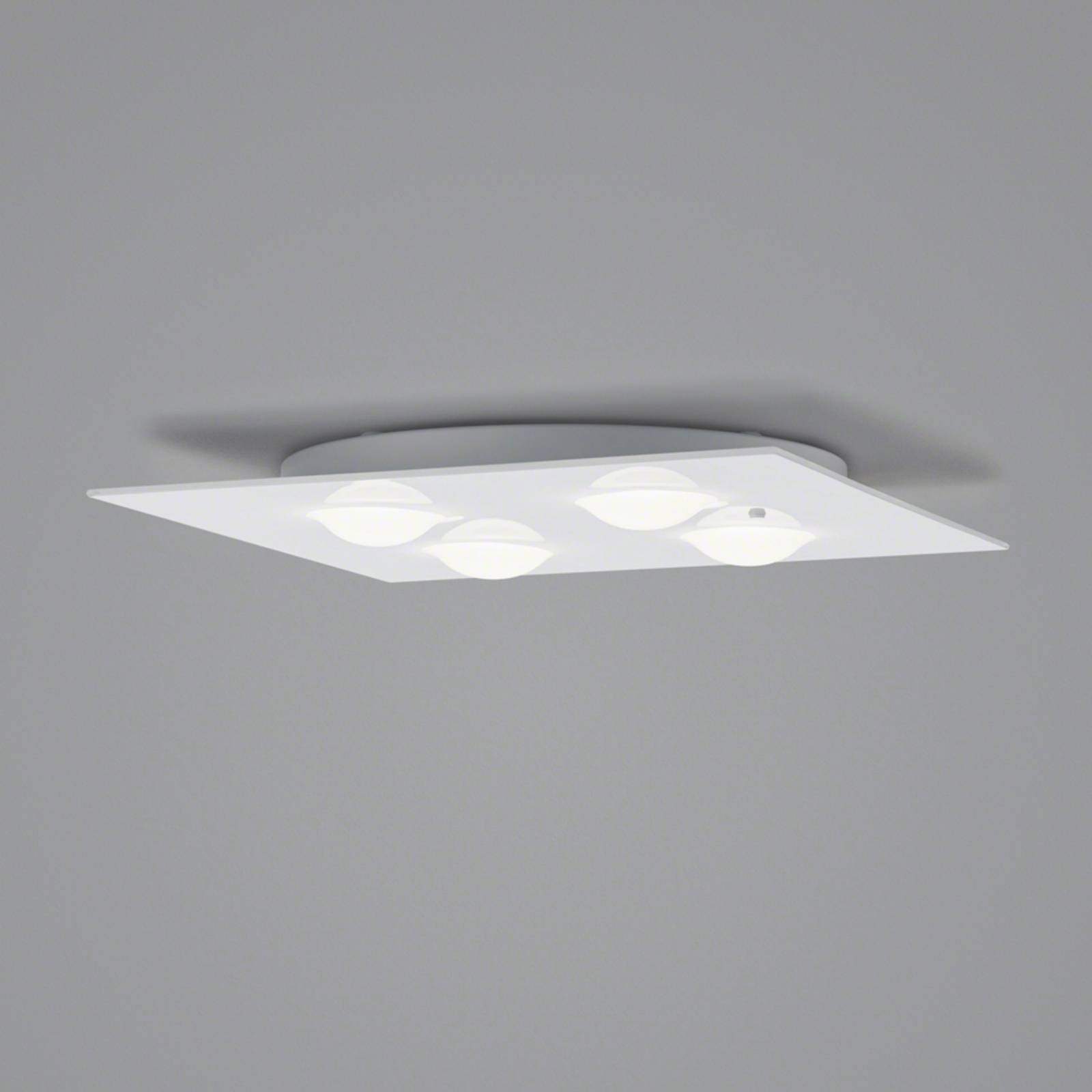 E-shop Helestra Nomi stropné LED svetlo 38x38cm dim biela