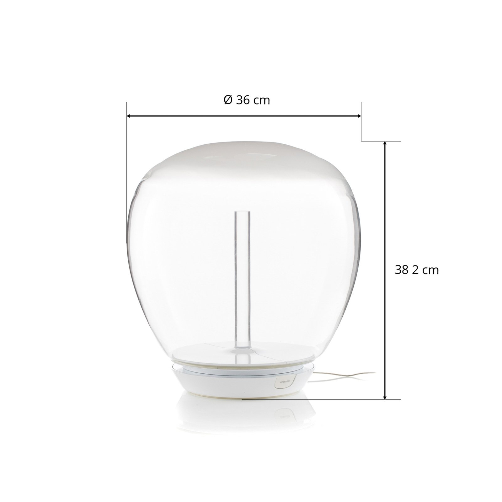 Artemide Empatia skleněná stolní lampa LED, Ø 36cm