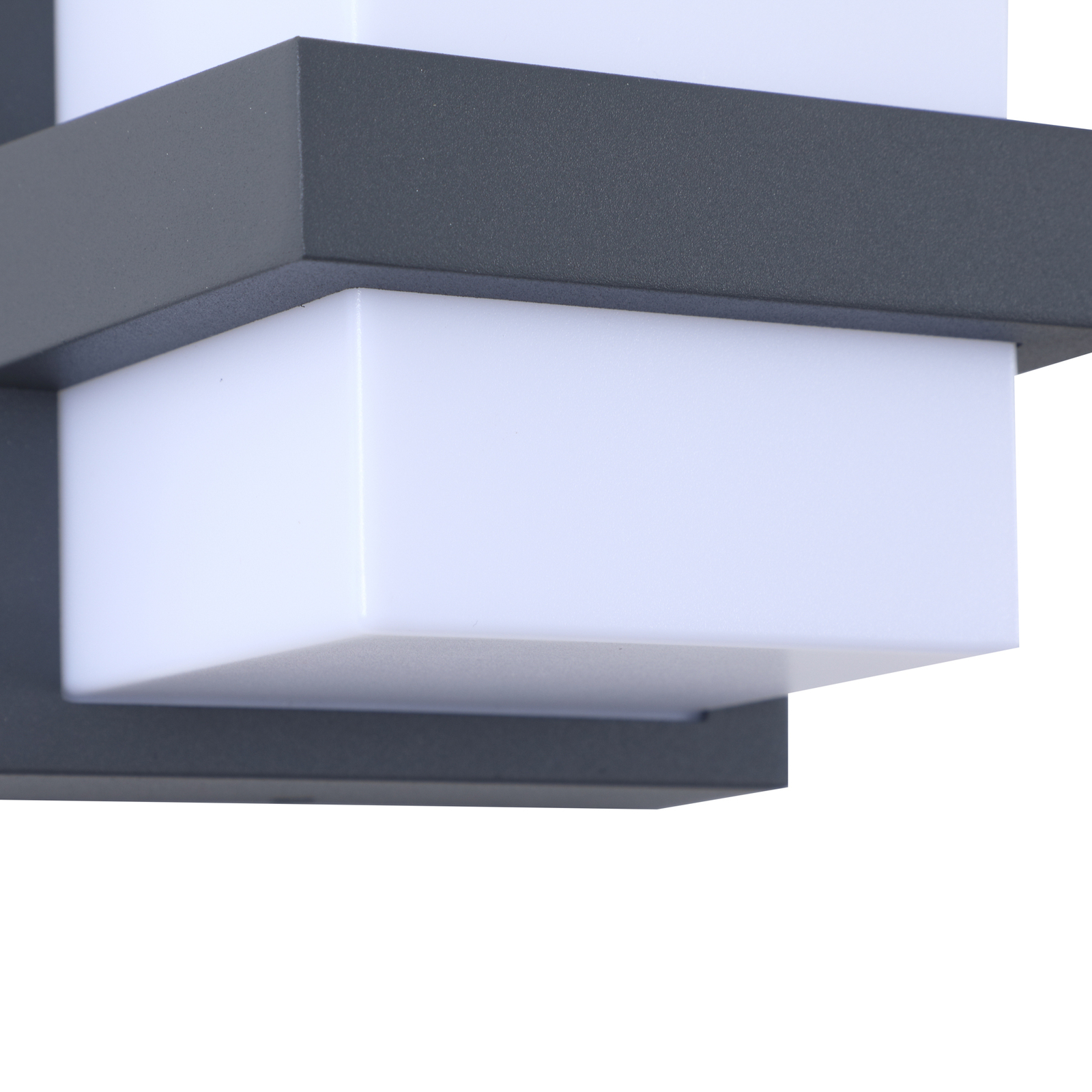 Lindby Smart LED vonkajšie nástenné svietidlo Fyra angular CCT RGB Tuya