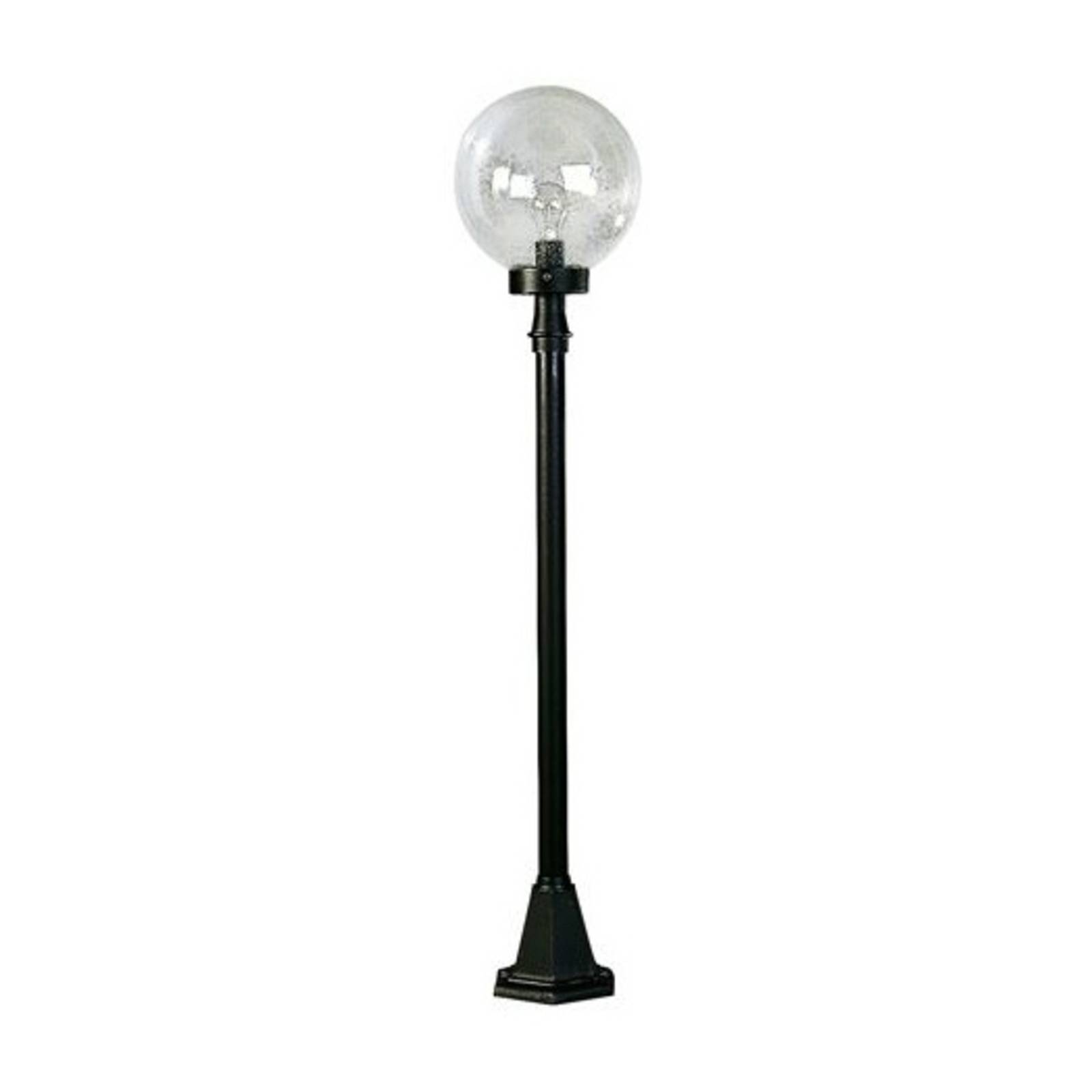 Albert Leuchten Path light with bubble glass, black, cast aluminium, bubble glass, E27, 75 W, energy efficiency: A++, H: 120 cm