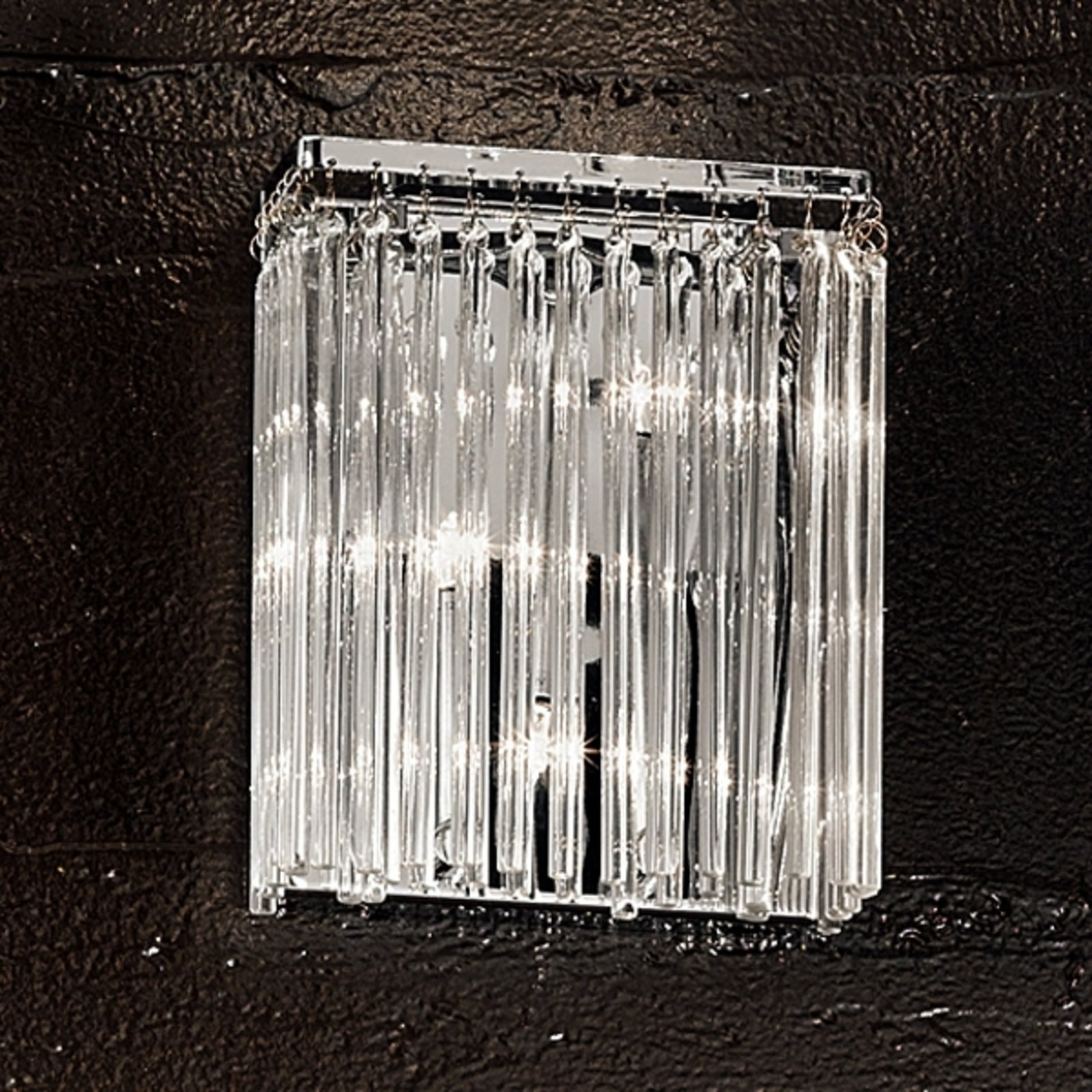 Szikrázó fali lámpa FUTURE üvegpálcákkal