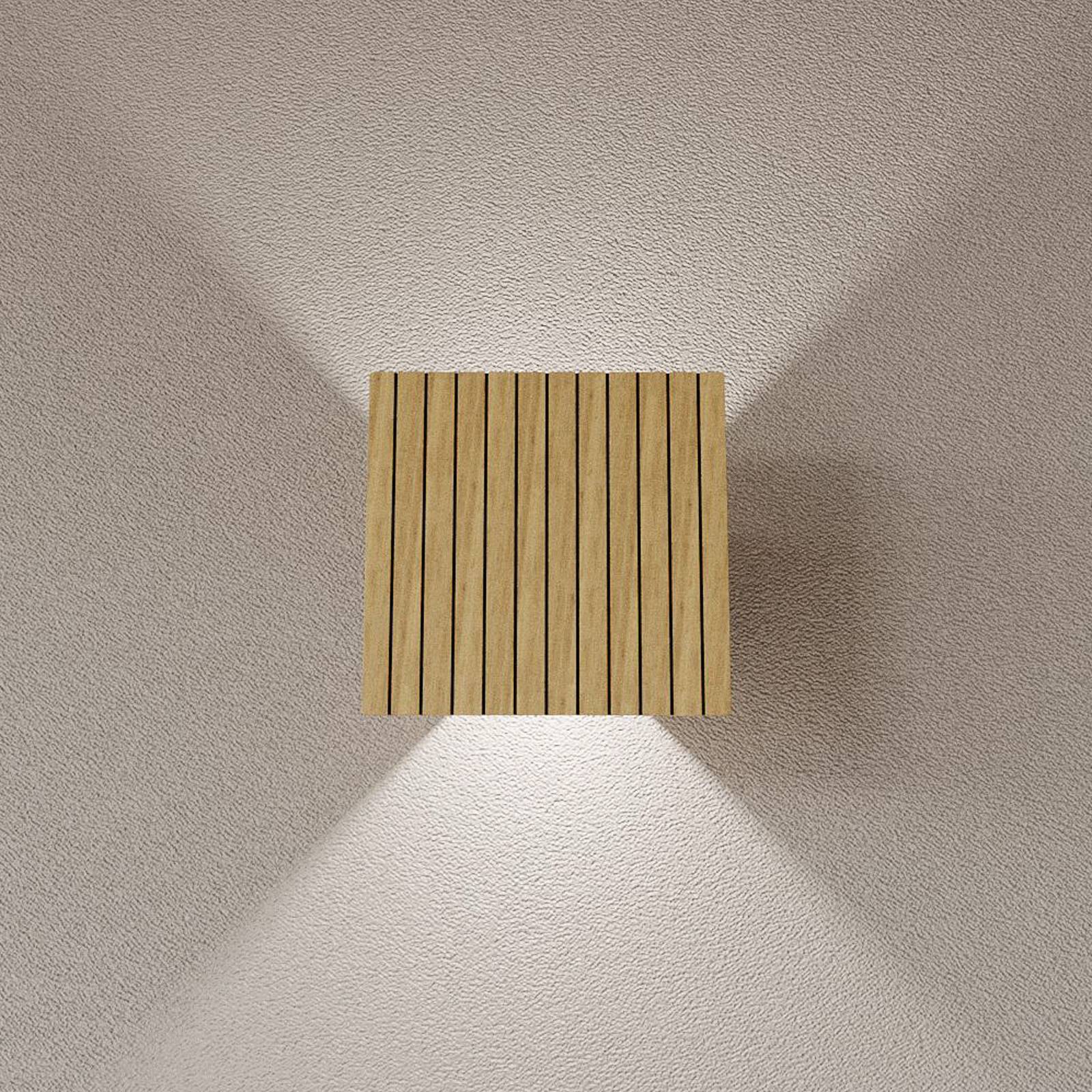 LED-Wandleuchte Inka S, eiche/schwarz, Holz, Höhe 15 cm günstig online kaufen