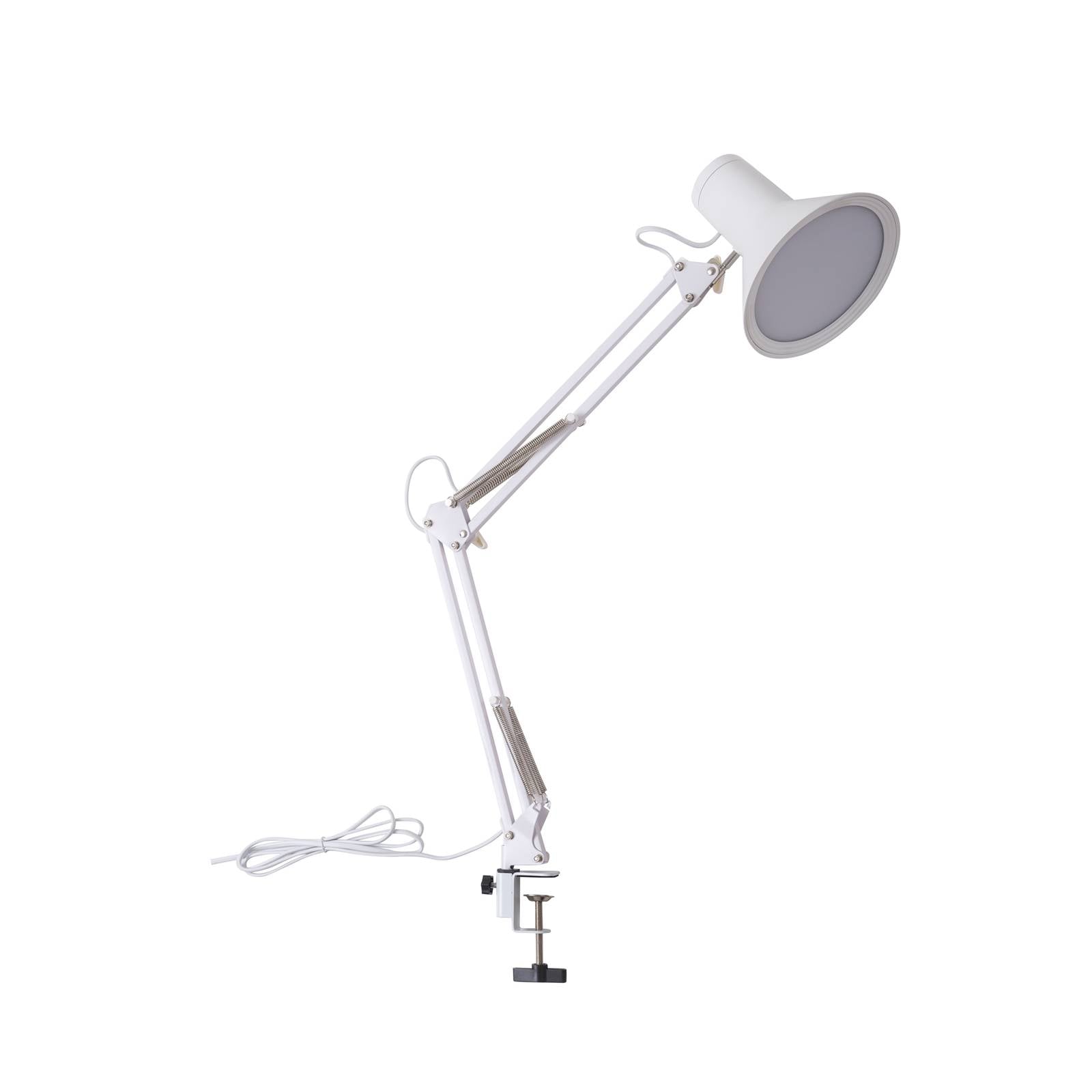 Lindby LED-Klemmleuchte Undra, weiß, Metall, justierbar