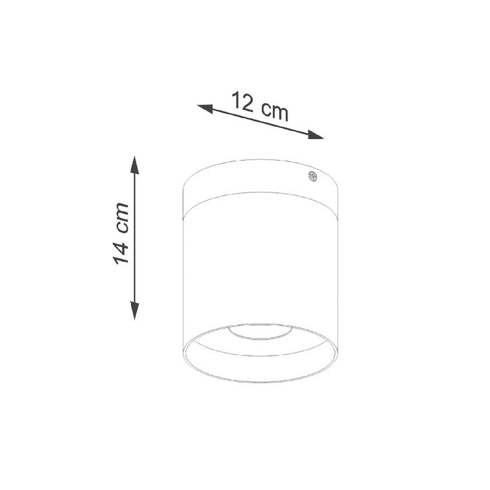 Rif downlight de techo, blanco, Ø 12 cm, madera, aluminio