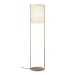 Lampadaire Alva, abat-jour blanc effet bronze, dim