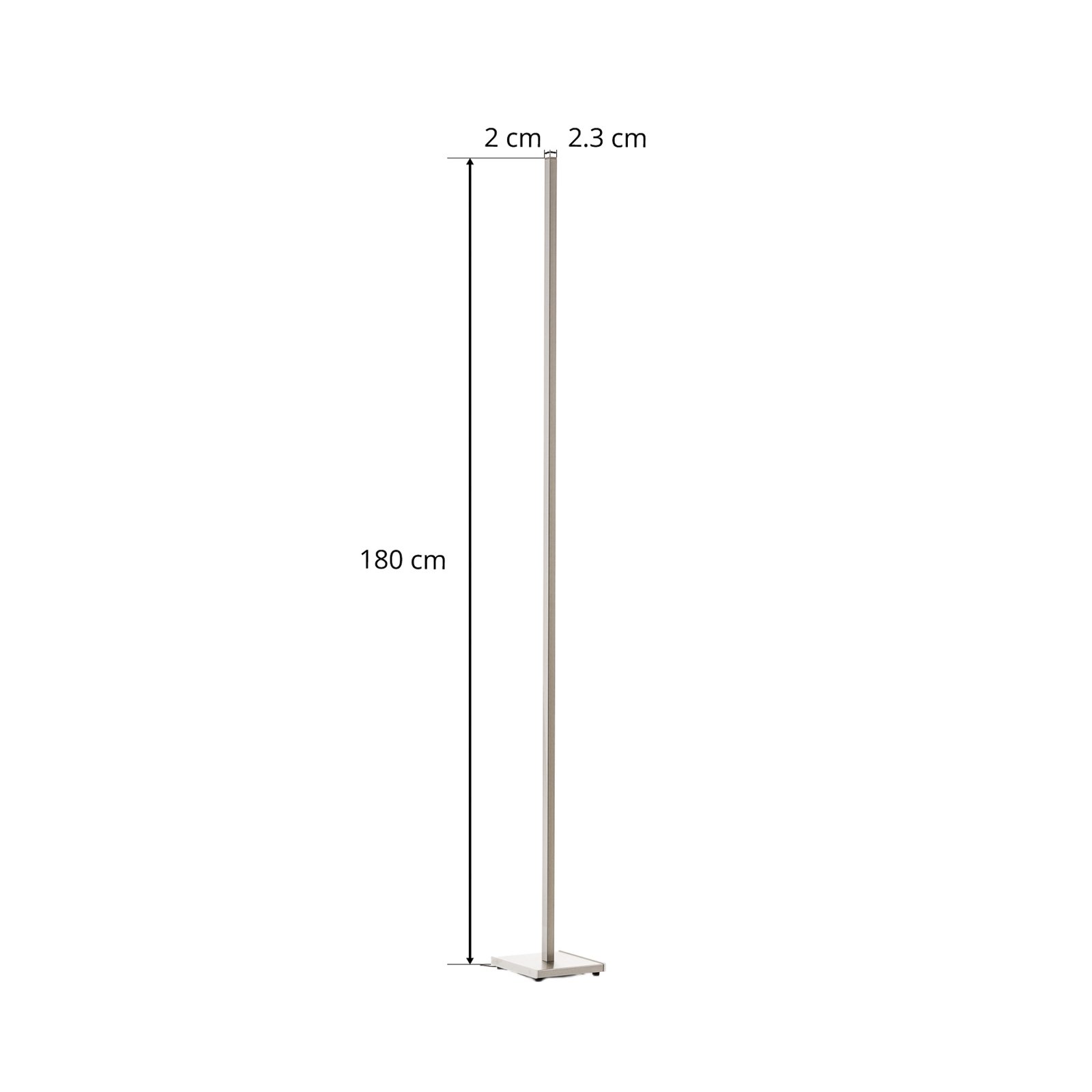 Lámpara de pie LED funcional Orix en blanco, 180 cm