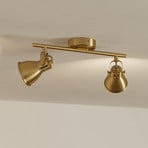 Spot de tavan Seras, alamă aurită periat, 2 lumini