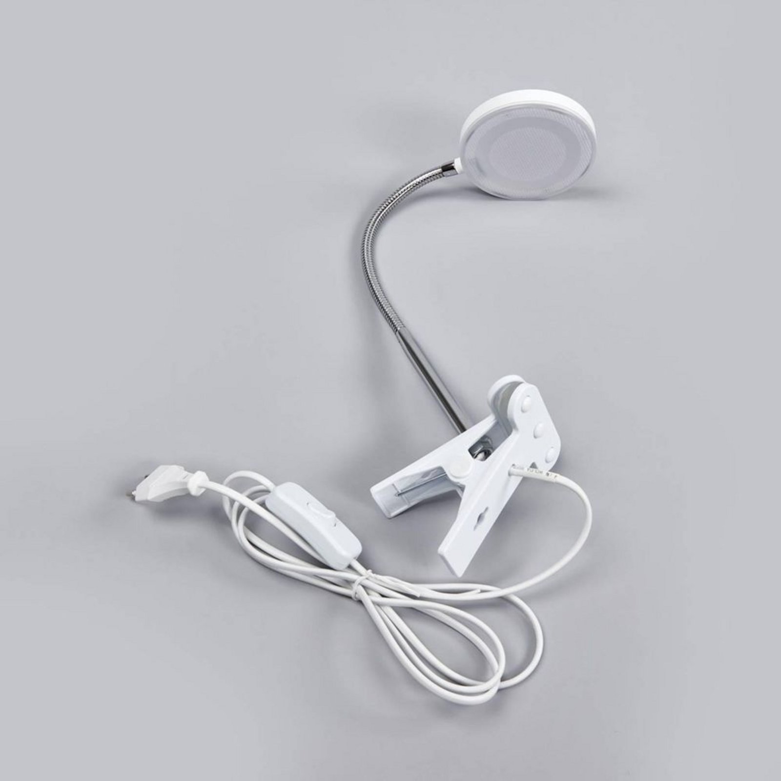 Milow LED Lampă cu Clips Chrome/White - Lindby