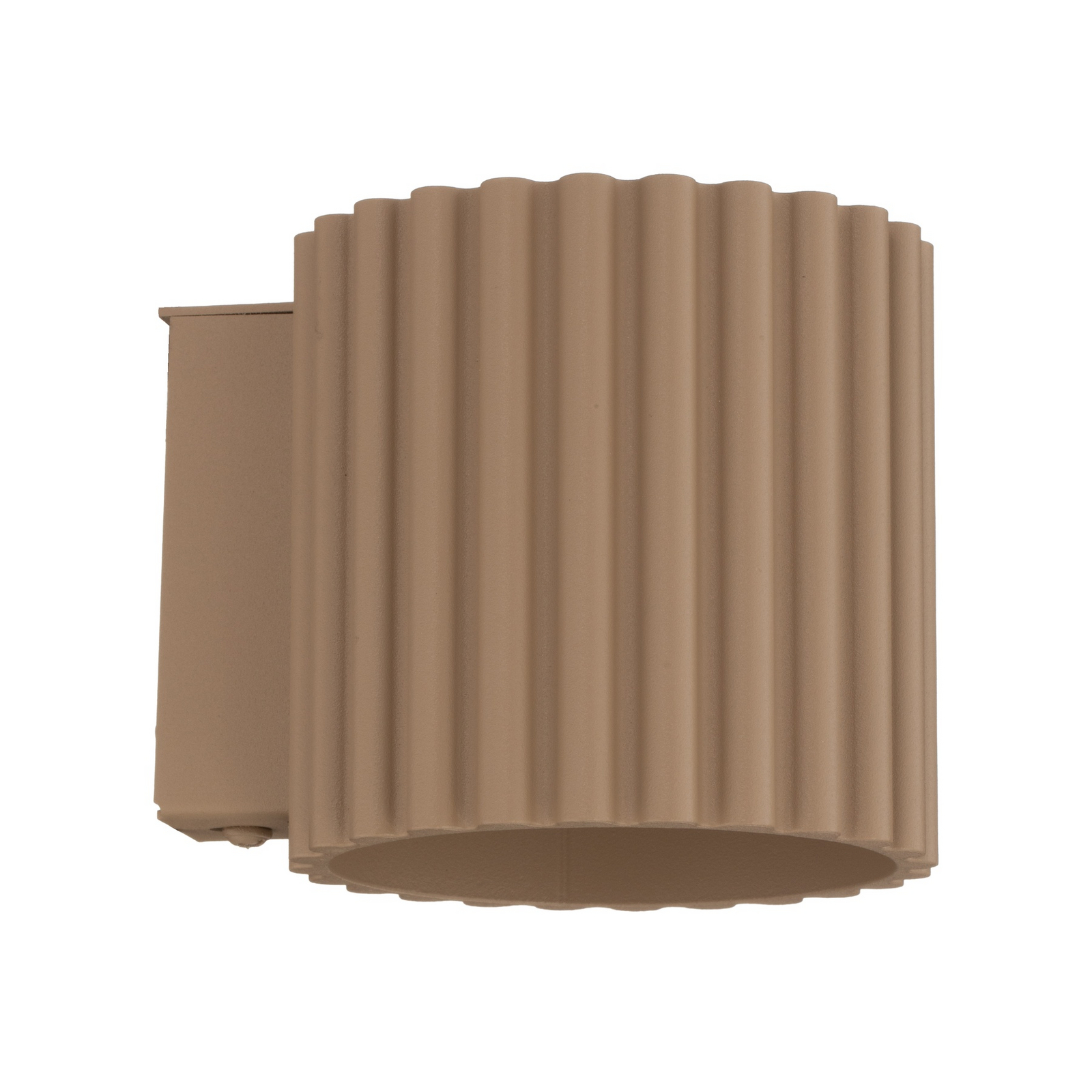 Aura-seinävalaisin, taupe, Ø10 cm, G9, valo ylös/alas, alumiini Aura-seinävalaisin, taupe, Ø10 cm, G9, valo ylös/alas, alumiini