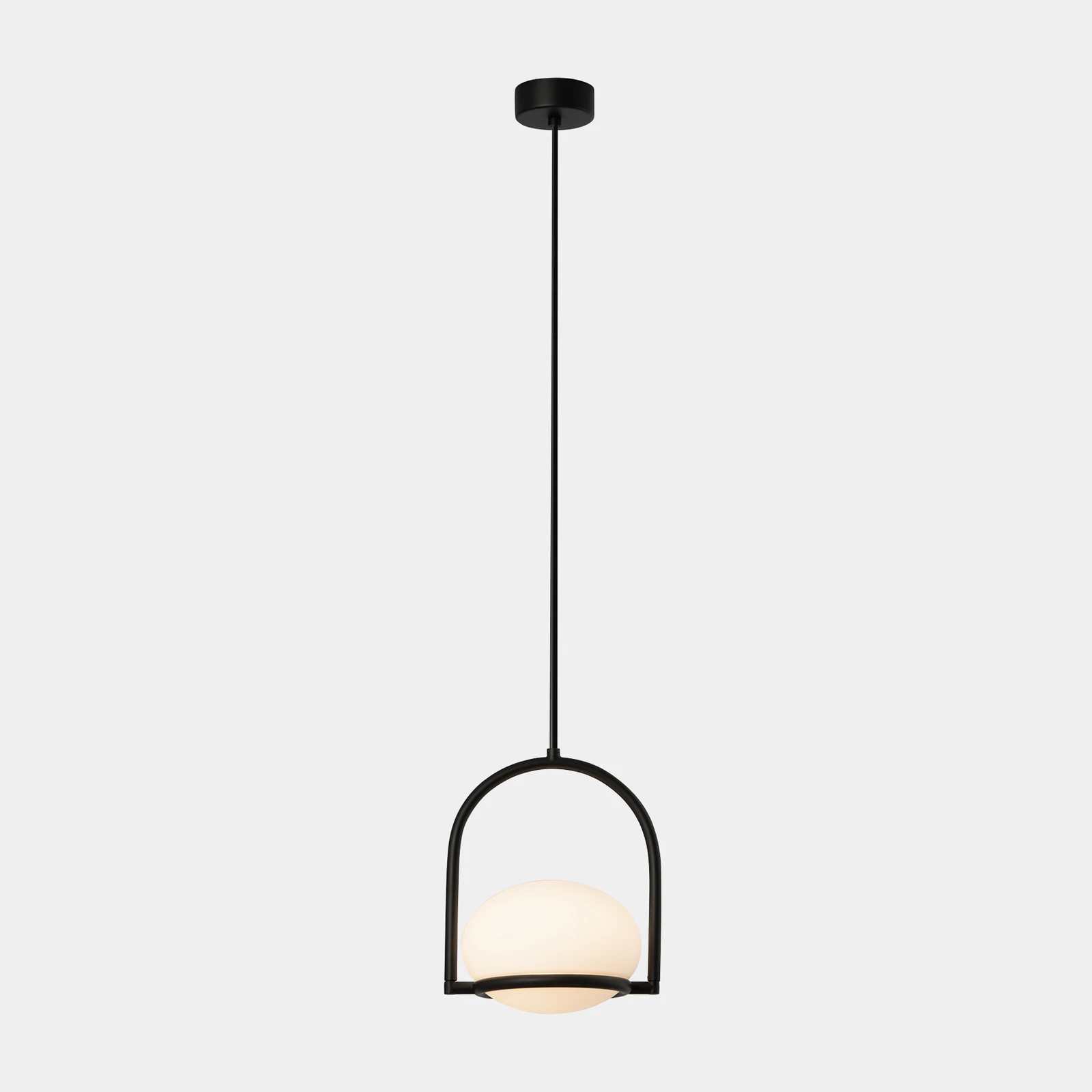 LEDS-C4 Coco μονό κρεμαστό φωτιστικό, μαύρο/λευκό