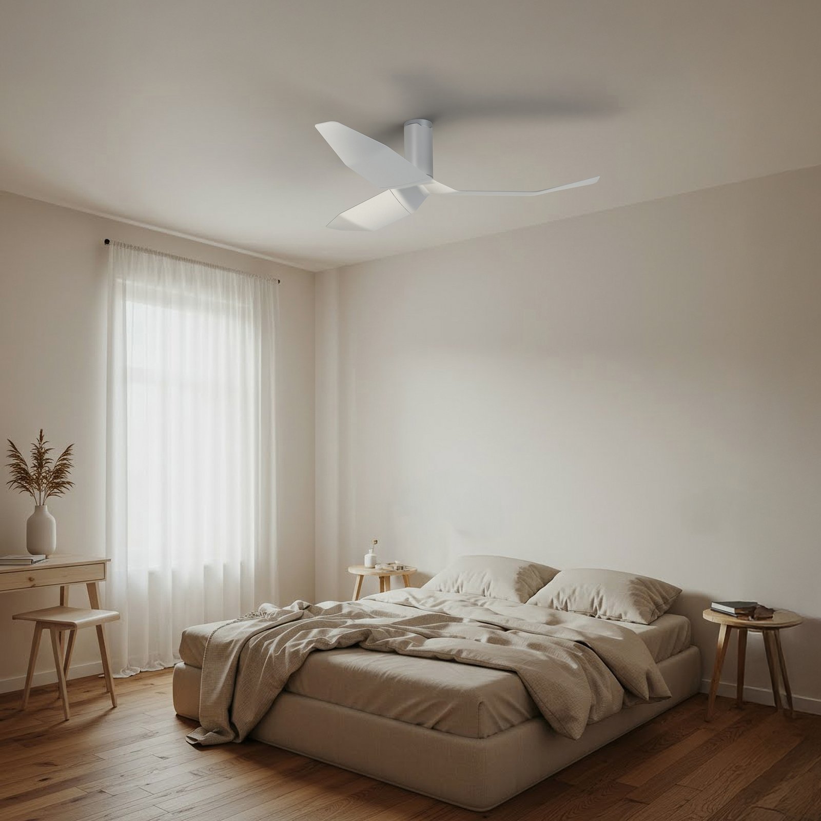 ANGEL stropni ventilator, Ø 132 cm, DC, bijeli, tihi - Lucande ANGEL stropni ventilator, Ø 132 cm, DC, bijeli, tihi - Lucande