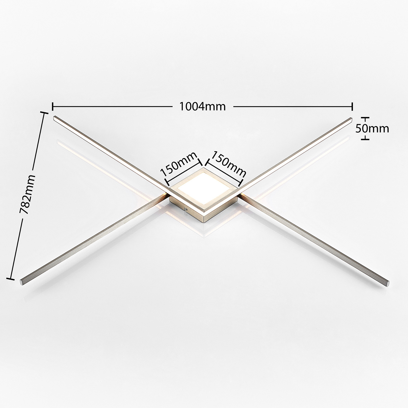Lindby Makoto LED-Deckenleuchte, 3-stufig dimmbar