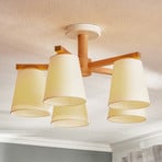 Canditia ceiling lamp, five-bulb