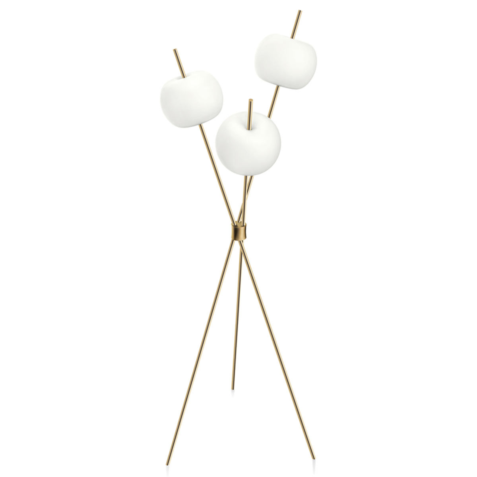 Moderna lampada LED da terra Kushi, ottone