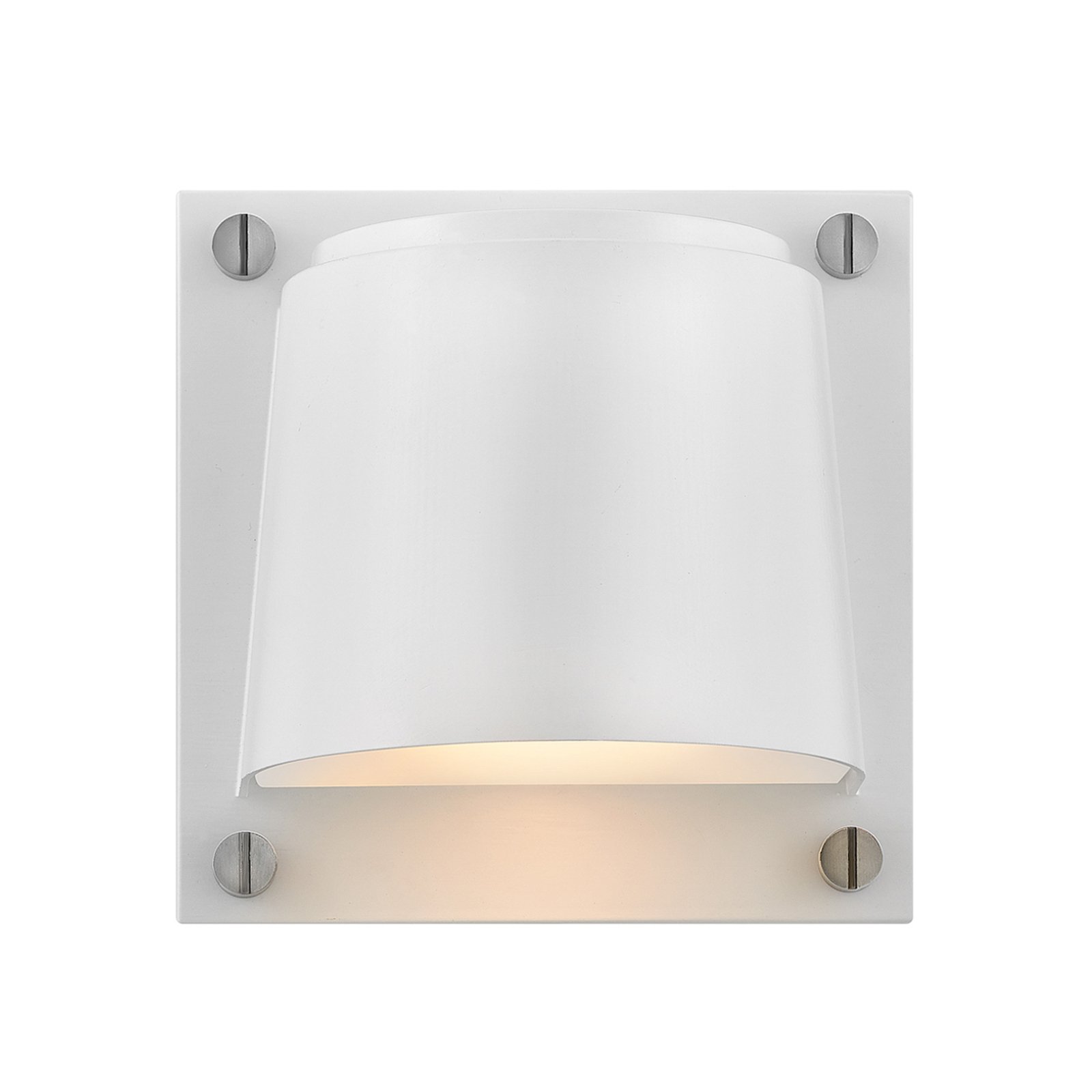 Outdoor wall light Scout, white satin, IP44, 16.5 cm x 16.5 cm