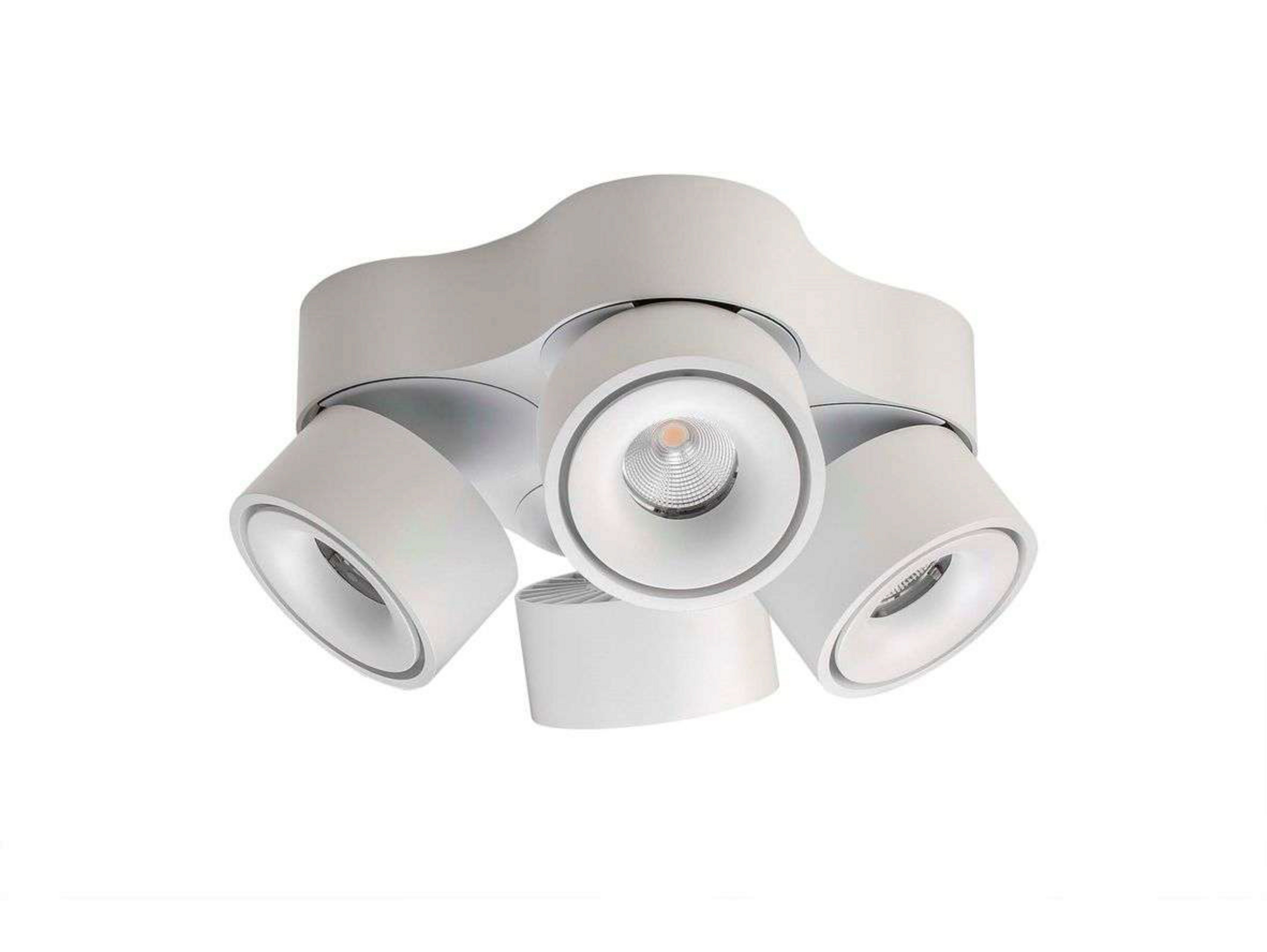 Candeeiro de teto LED Easy Quattro W4100, 4 lâmpadas, branca - Antidark