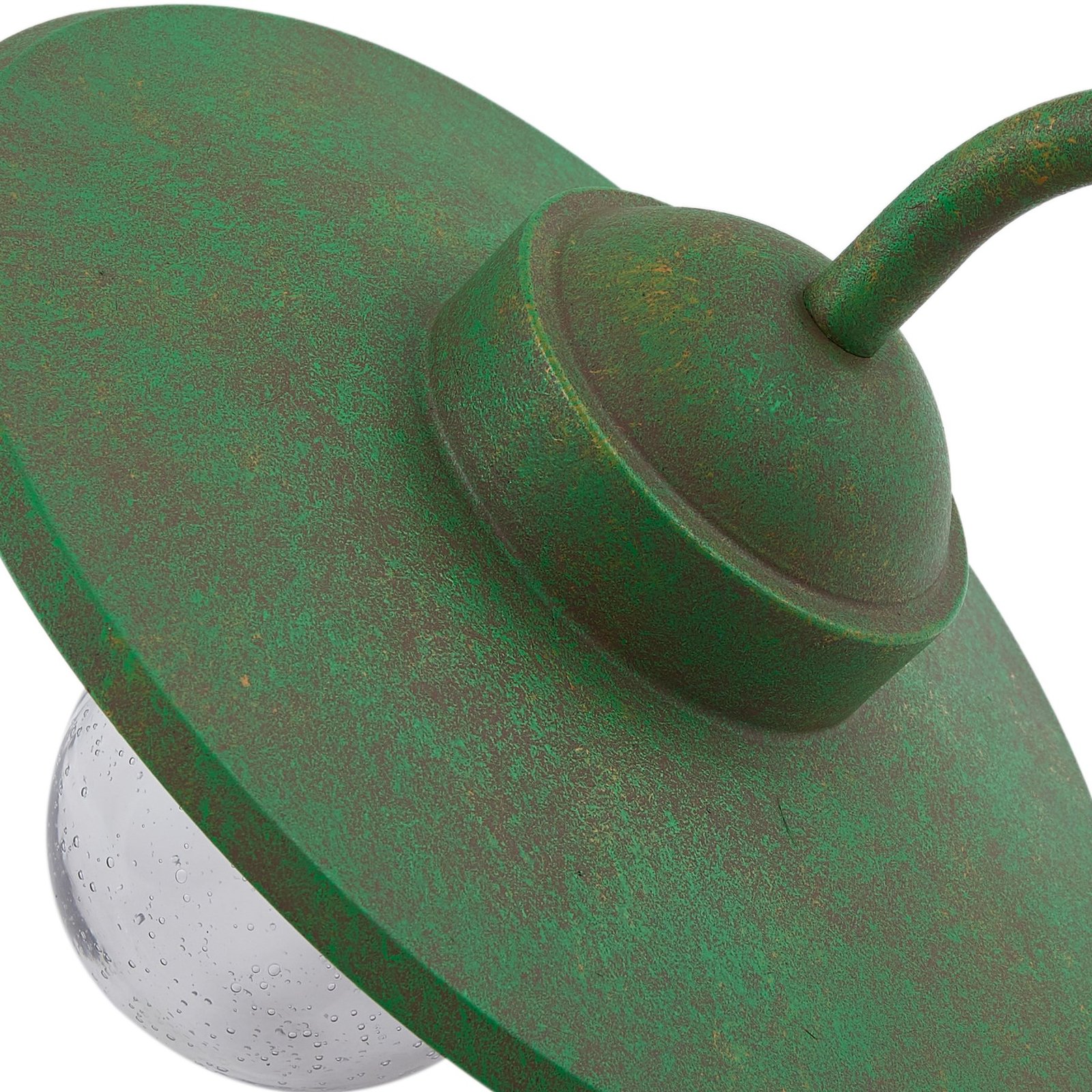 Lindby candeeiro de parede exterior Bilma, verde, vidro, 29 cm de altura