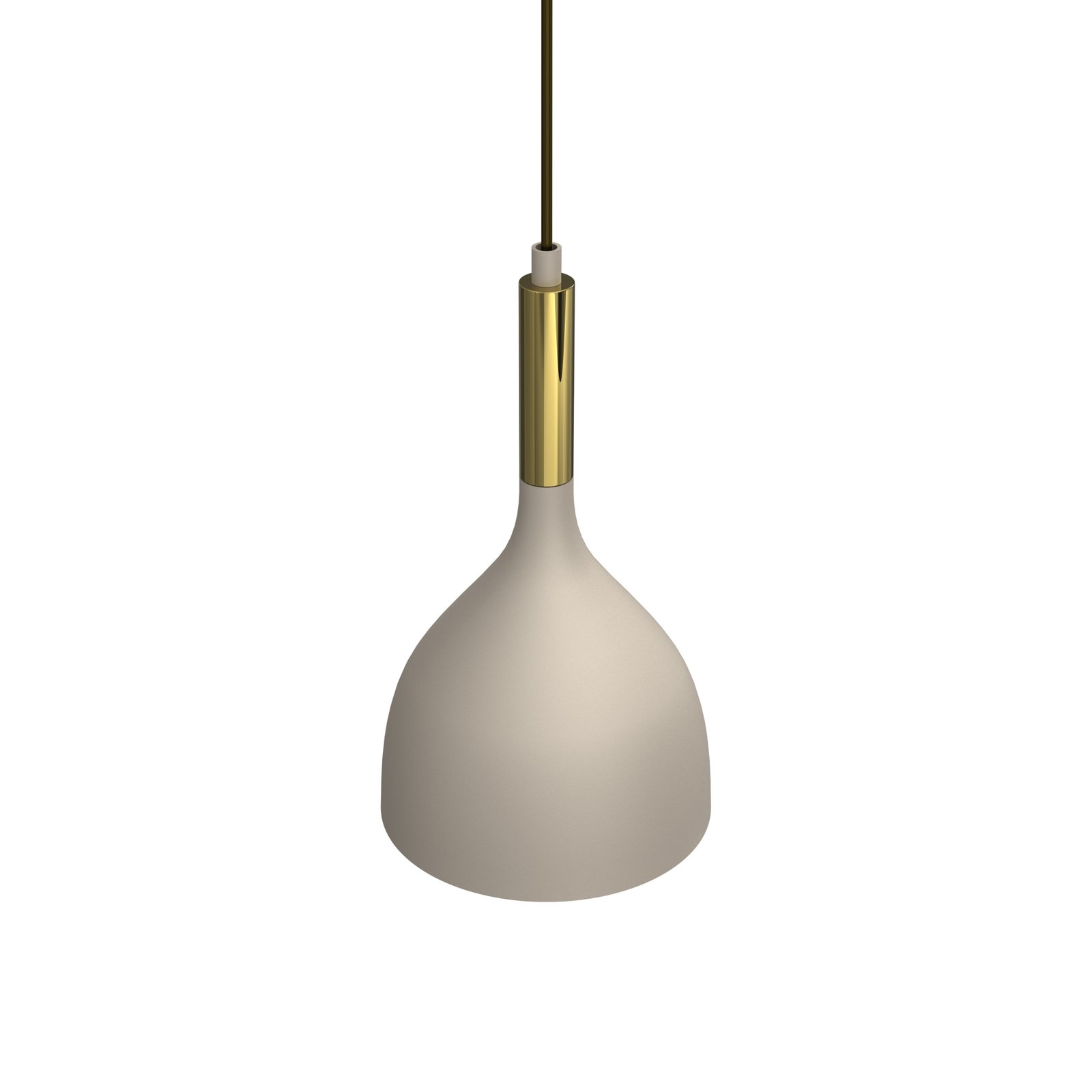 Lampada a sospensione Noak, a 1 luce, beige/oro, acciaio